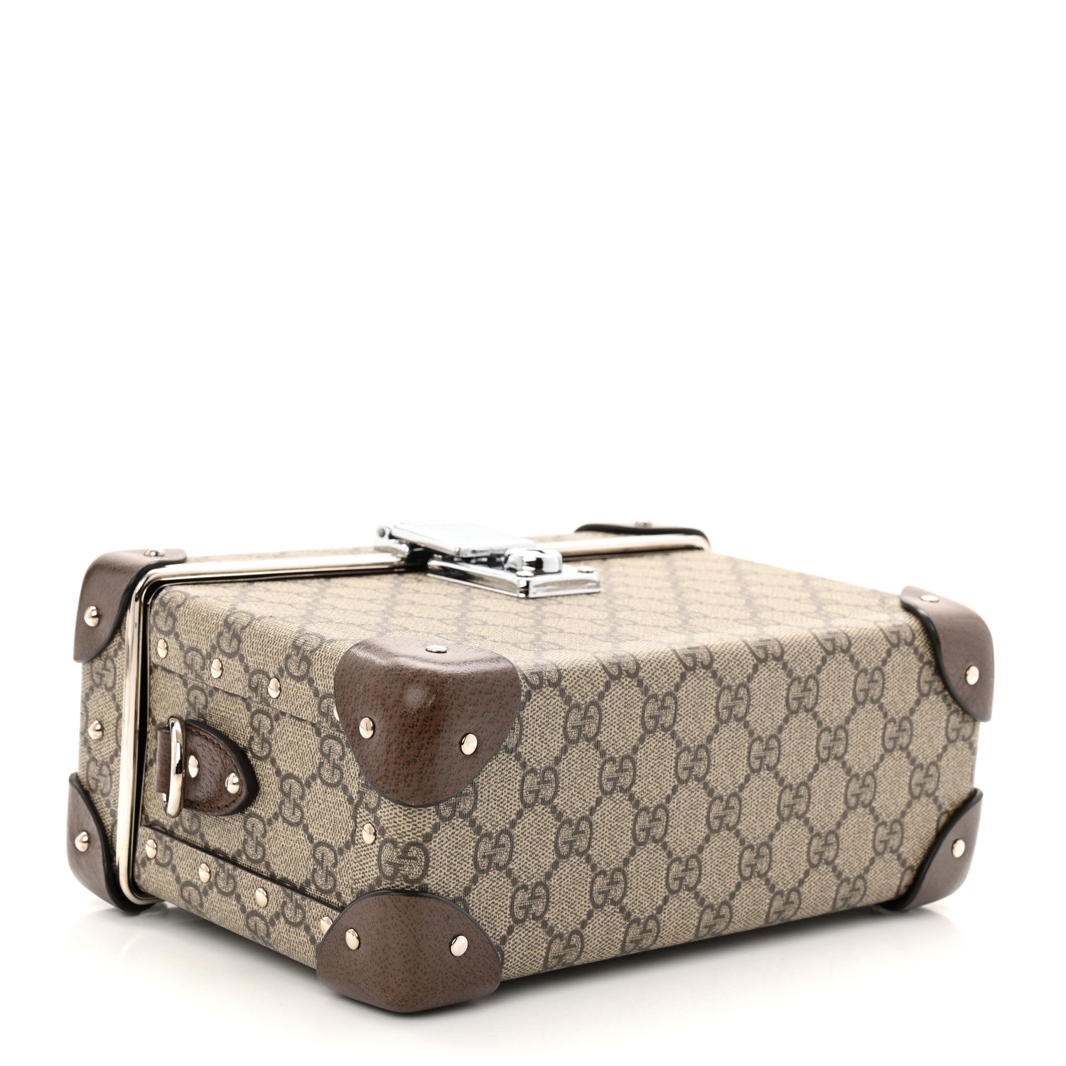 GG Supreme Monogram Globe-Trotter Beauty Case Brown