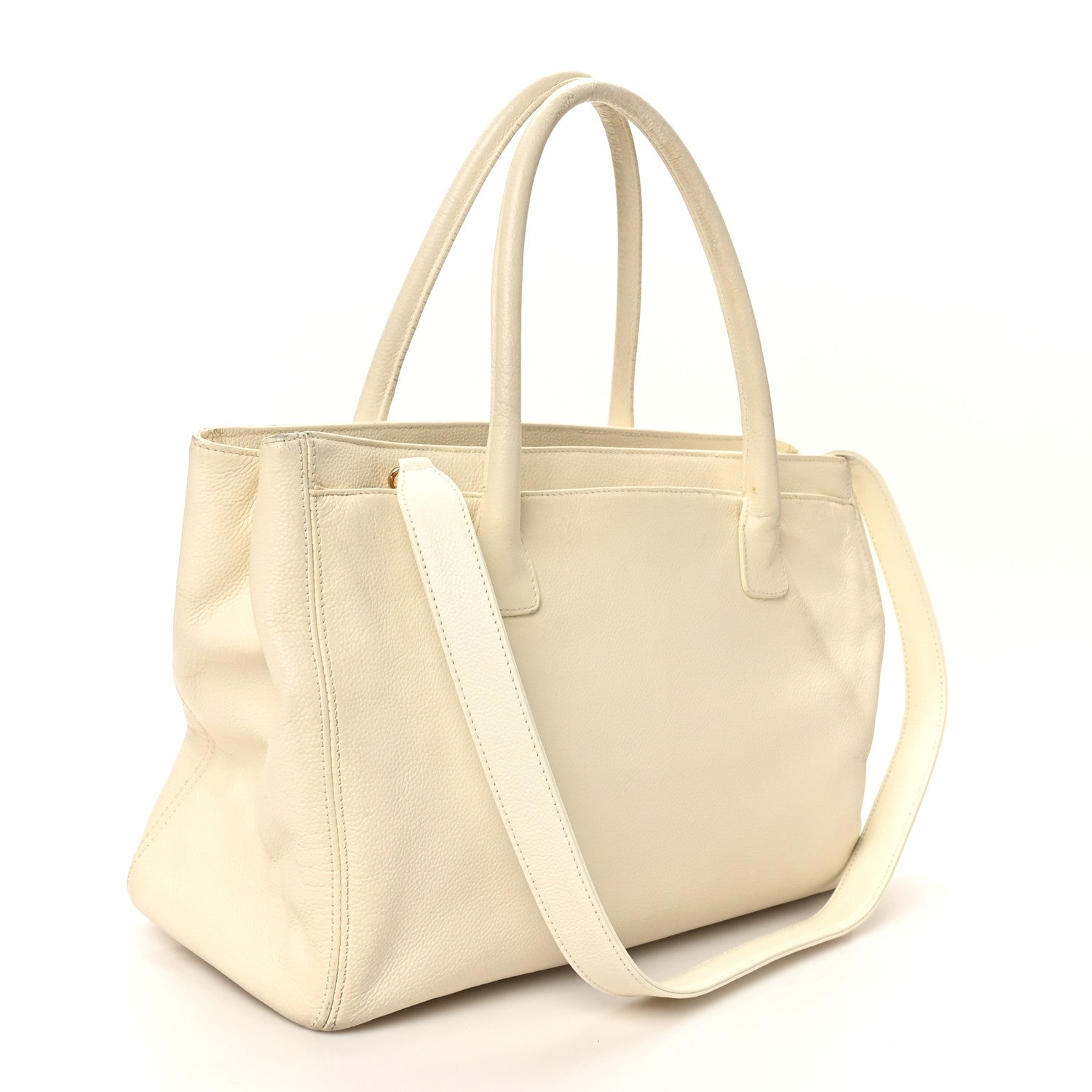 Caviar Cerf Executive Shopper Tote White