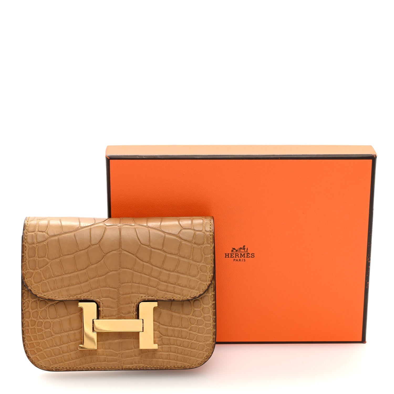 Matte Alligator Constance Slim Wallet Kraft