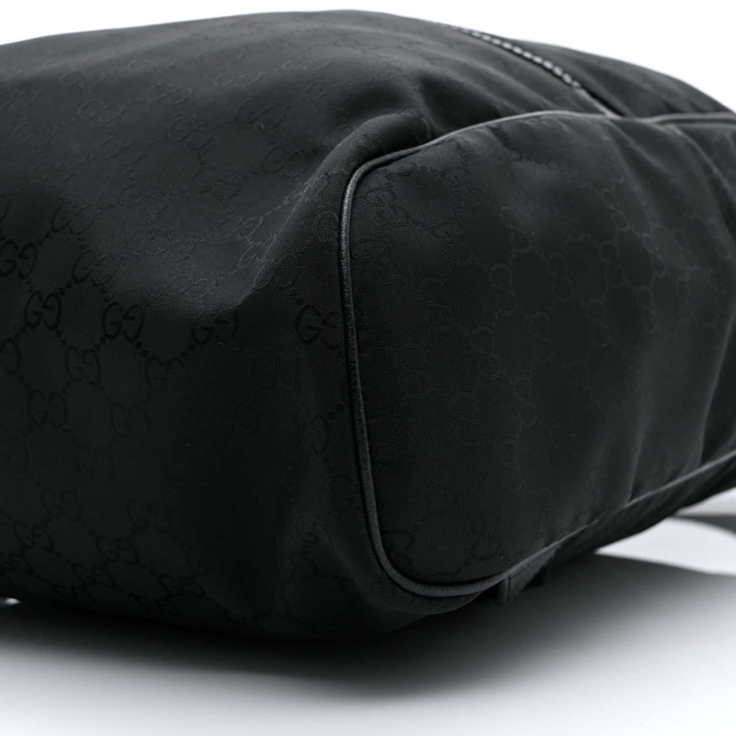 Nylon Monogram Slim Backpack Black