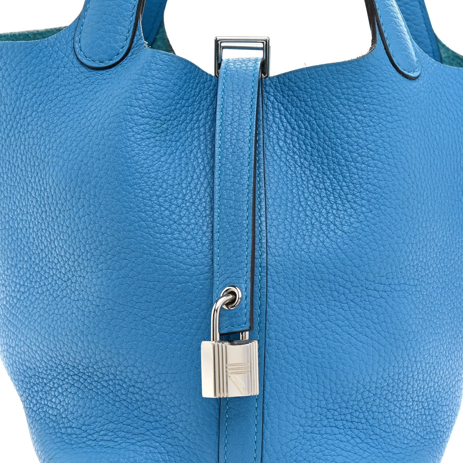 Taurillon Clemence Picotin Lock 18 PM Bleu Frida