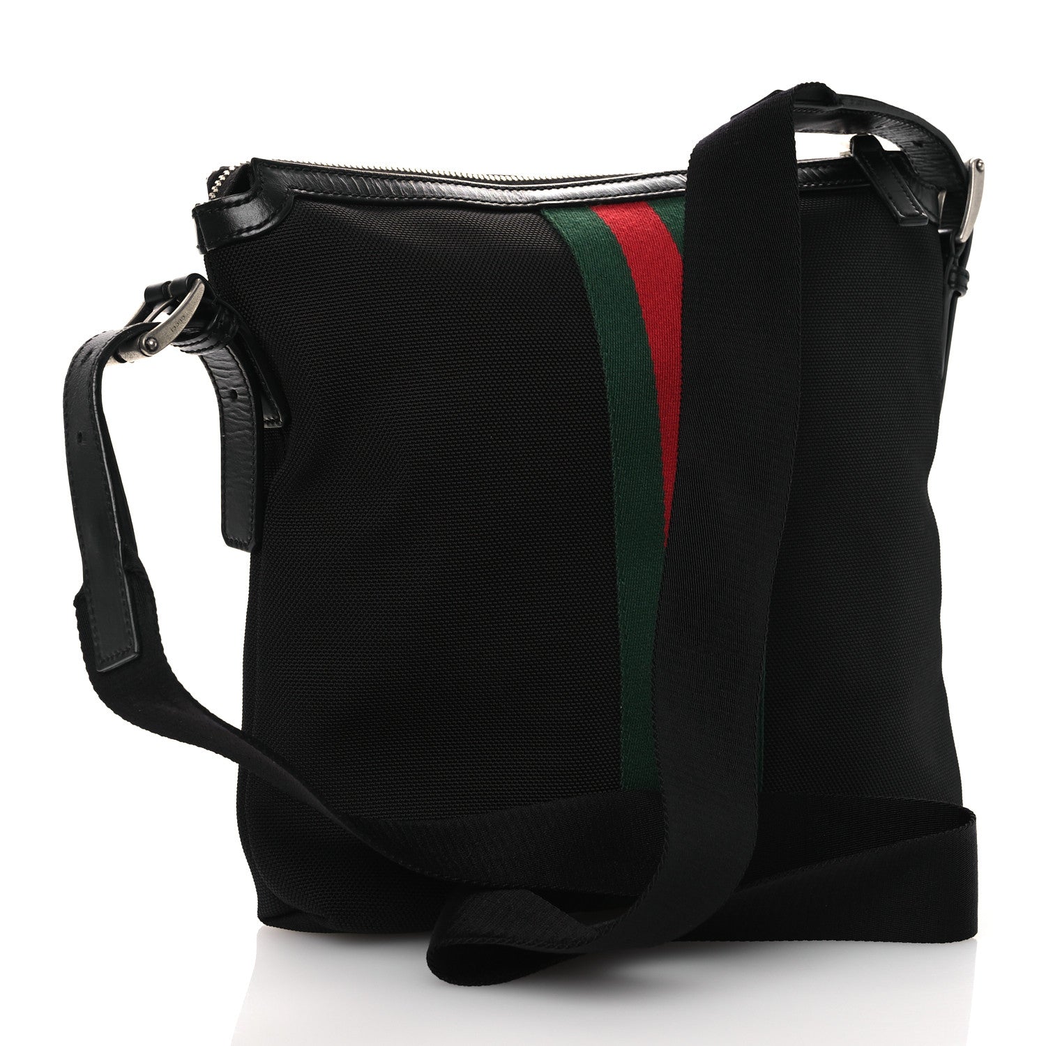 Techno Canvas Web Messenger Bag Black