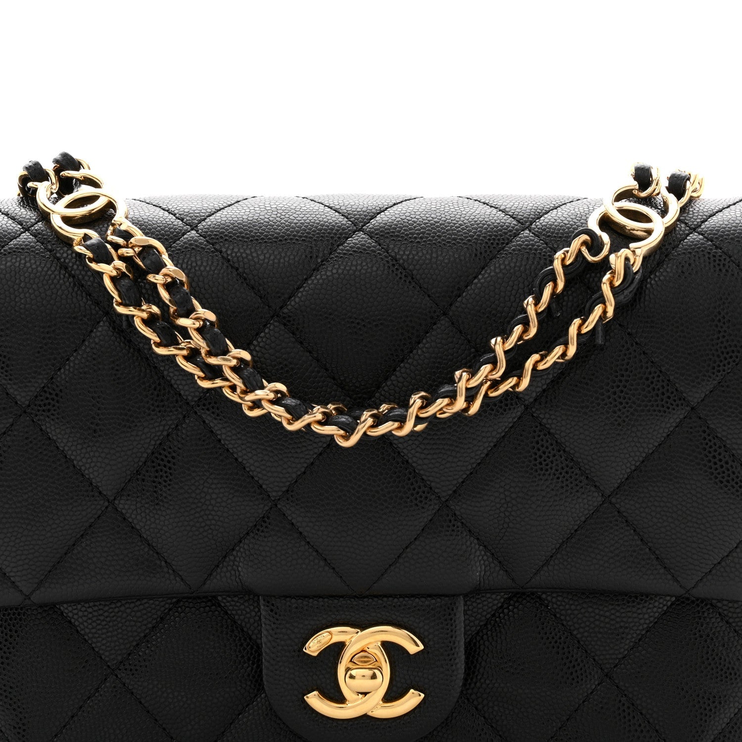 Caviar Quilted Mini CC You Flap Black