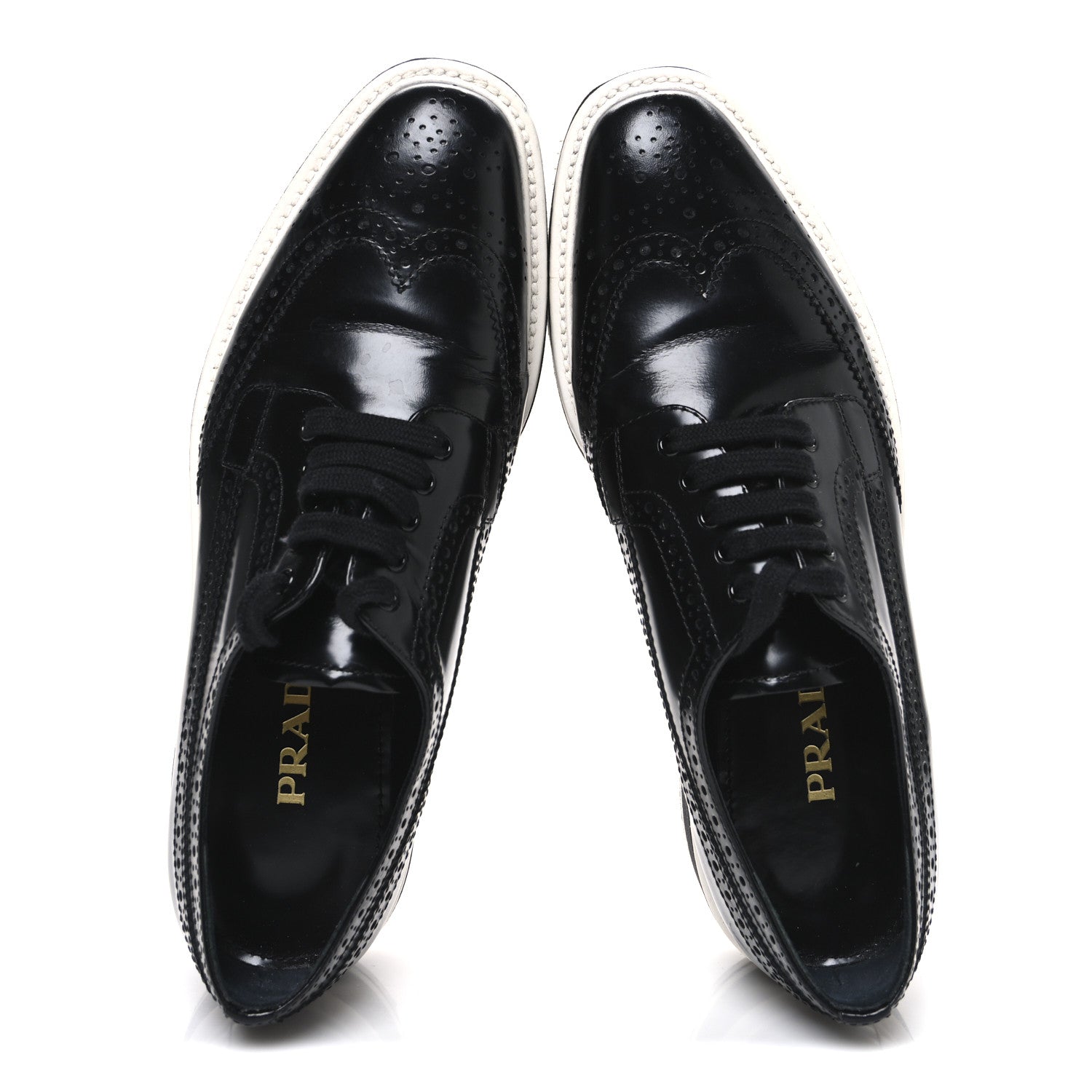 Spazzolato Lace Up Loafers 38.5 Black