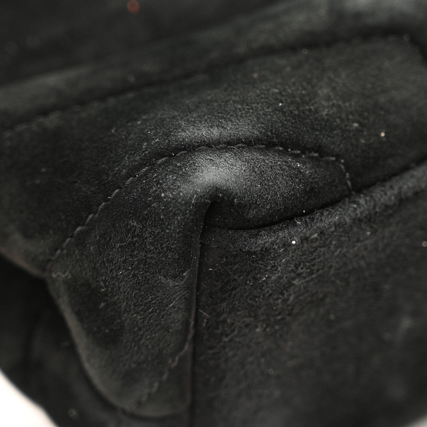 Suede Calfskin Y Quilted Monogram Small Loulou Chain Satchel Black