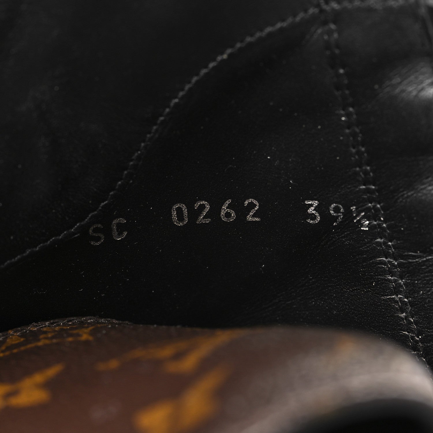 Suede Calfskin Monogram Laureate Platform Desert Boots 39.5 Black