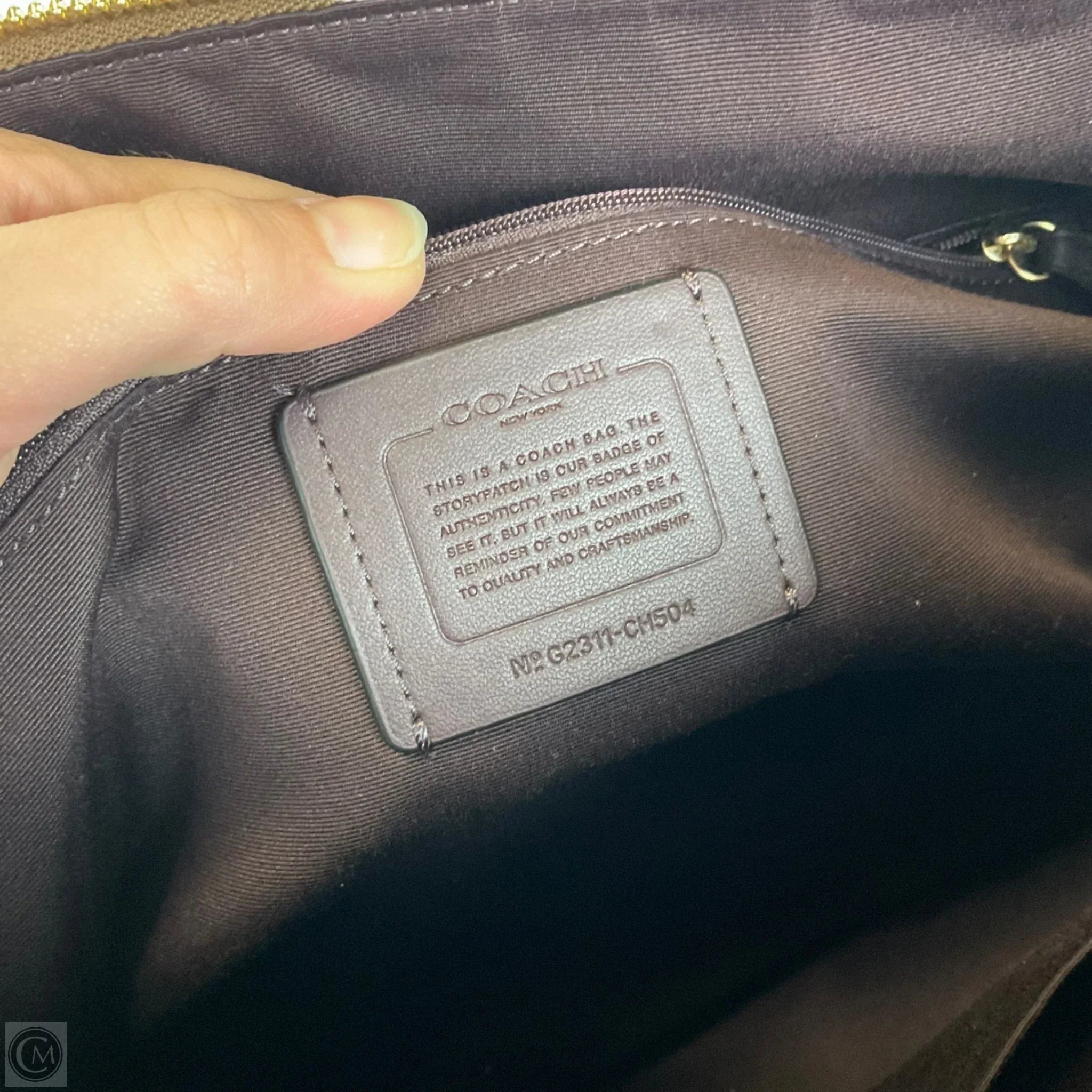 Handbag Designer By Coach, Size: Large