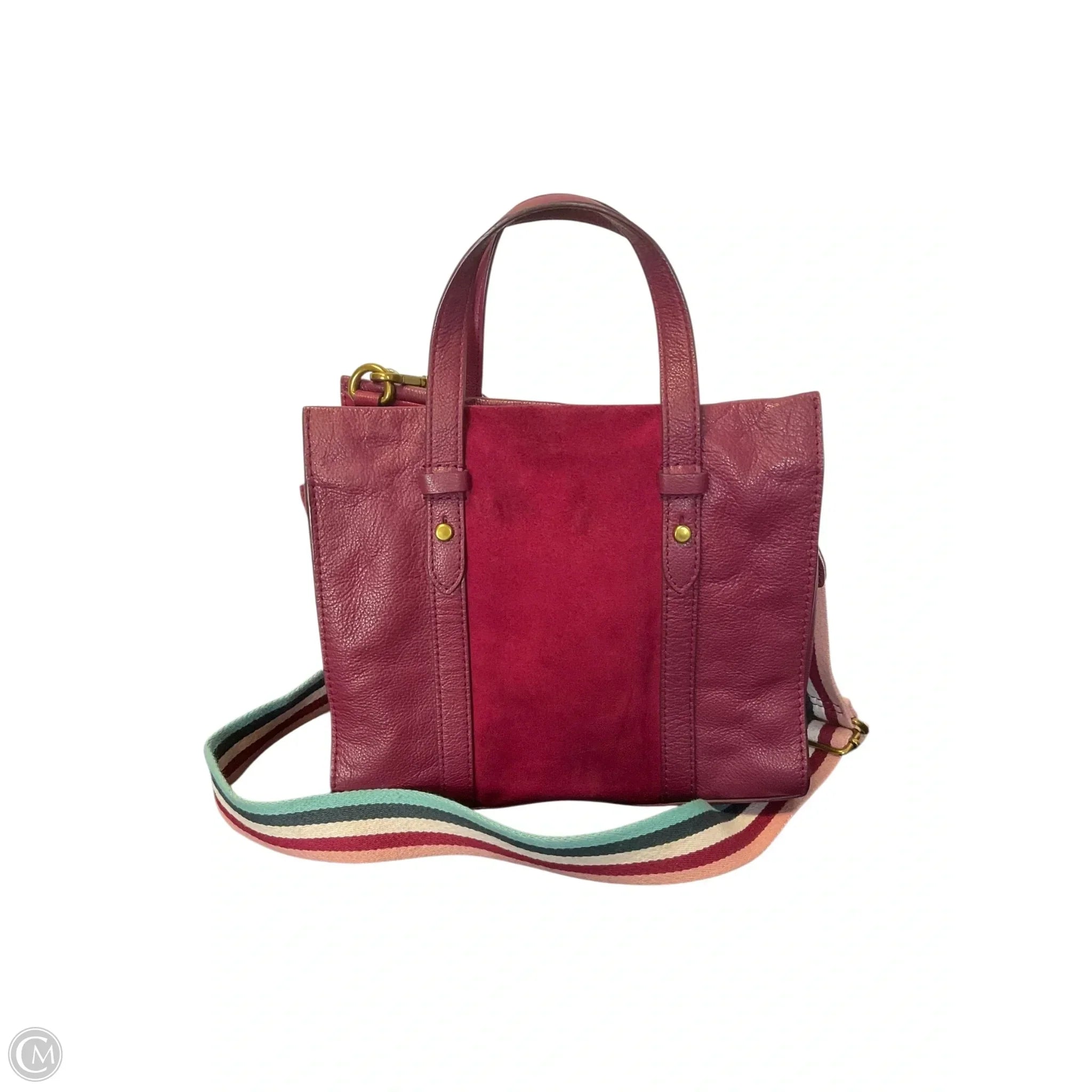 Crossbody Leather By Fossil, Size: Medium