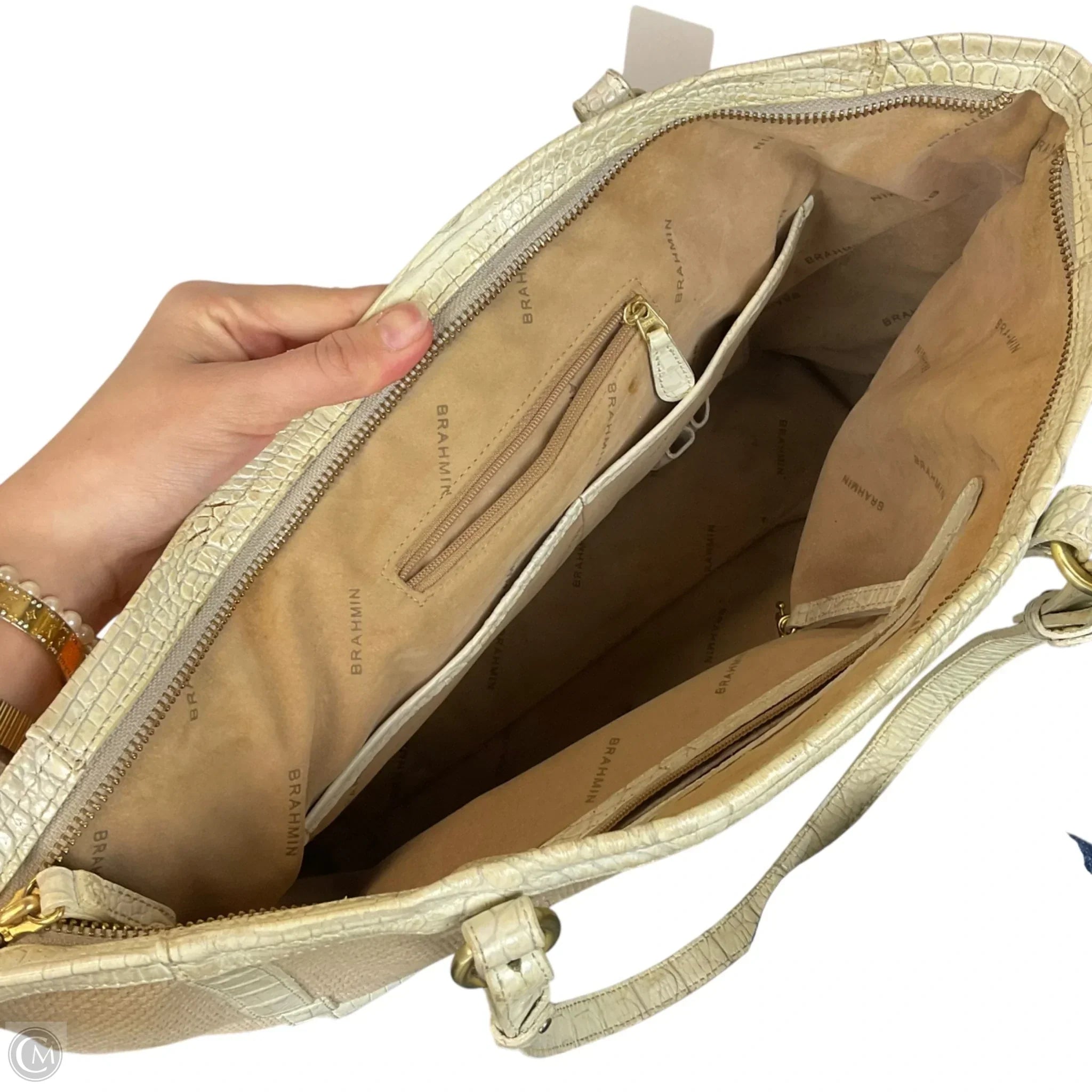 Handbag Designer By Brahmin, Size: Medium