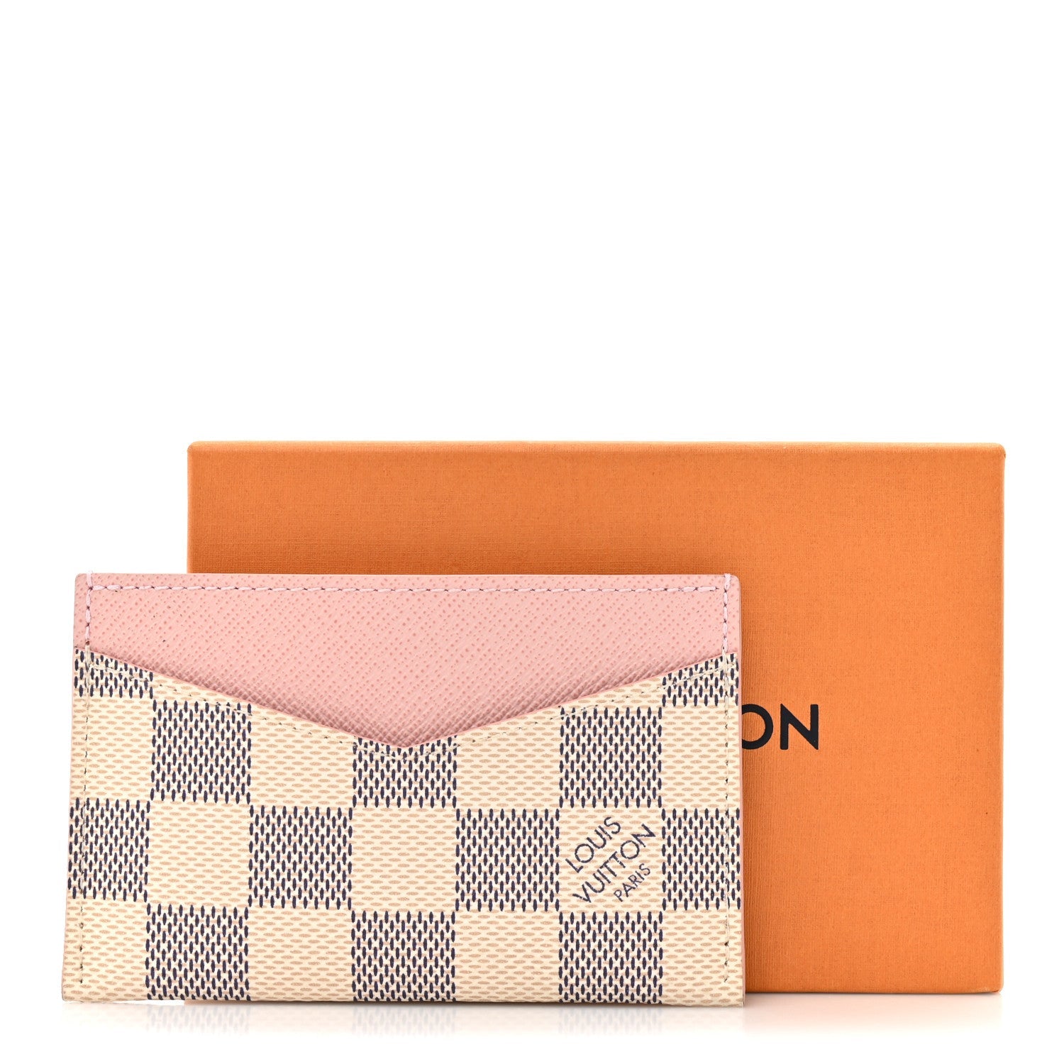 Damier Azur Daily Card Holder Rose Ballerine
