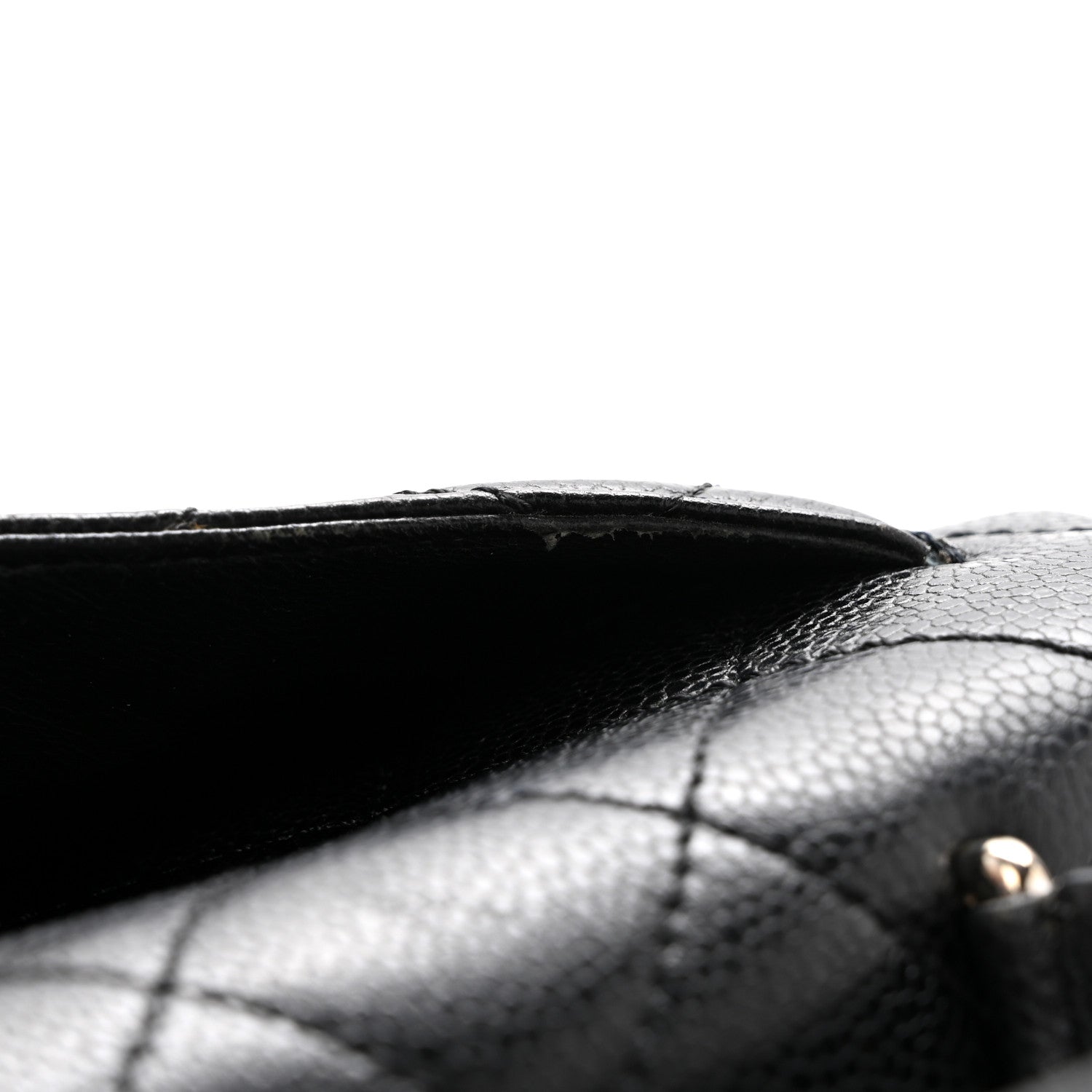 Caviar Quilted Jumbo Kelly Flap Black