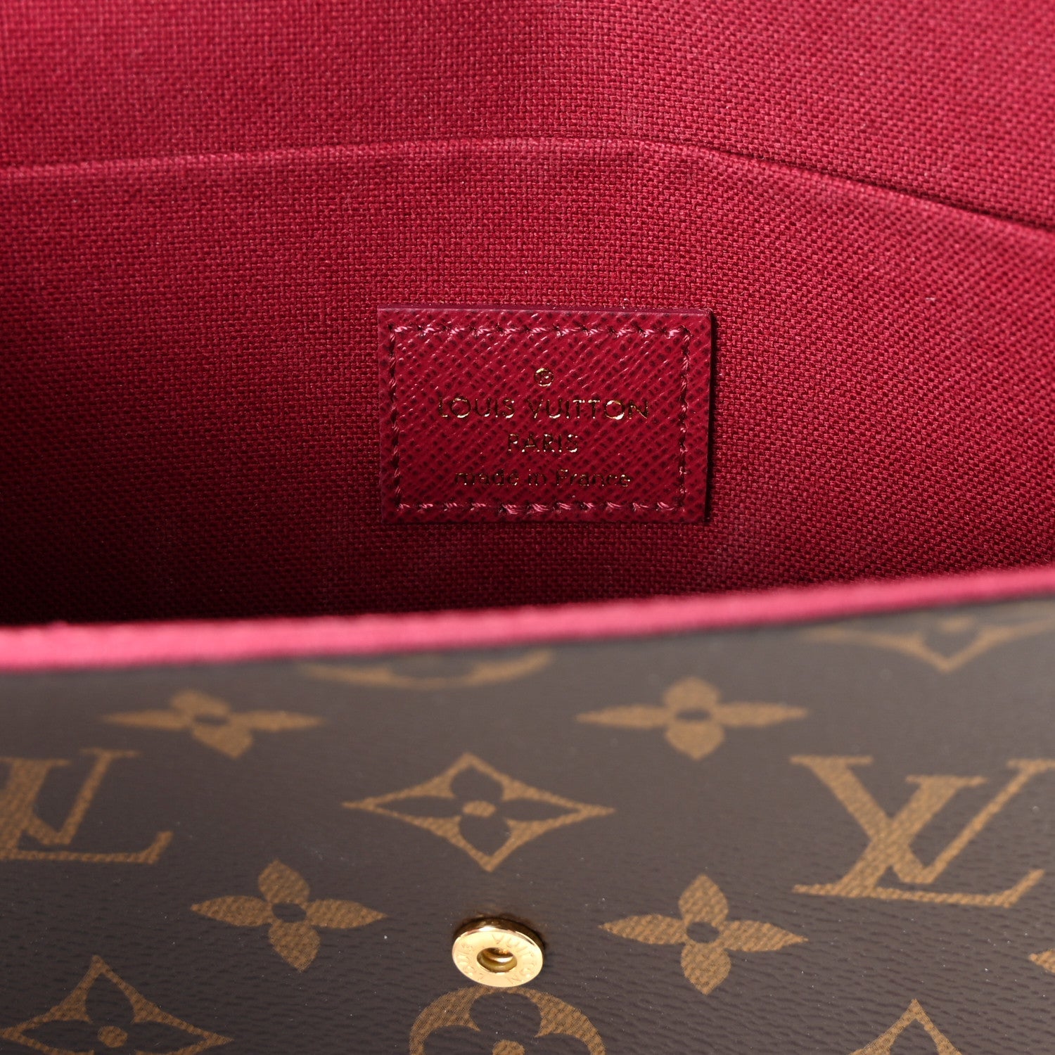 Monogram Pochette Felicie Chain Wallet Fuchsia