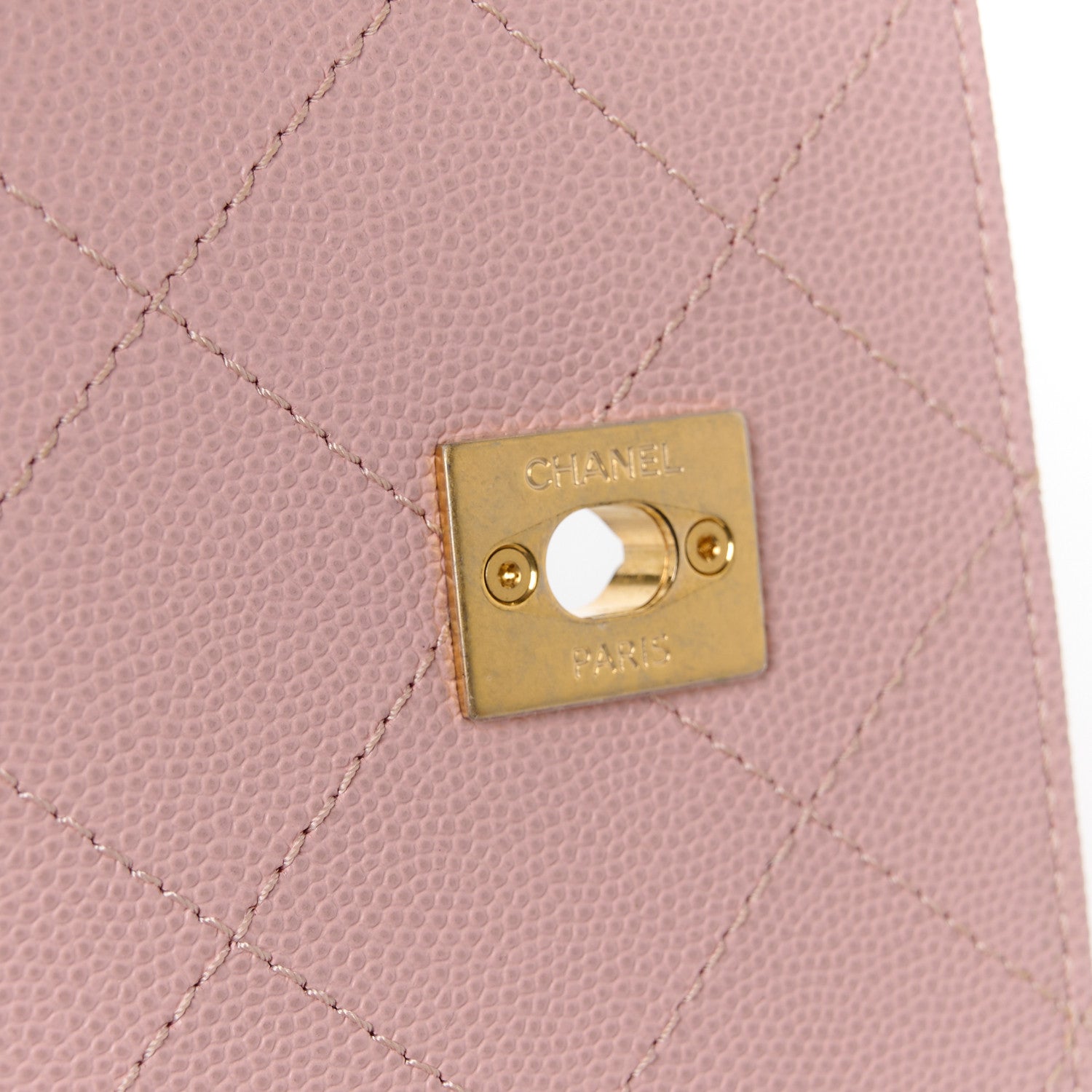 Lambskin Caviar Lovely Chains Flap Shoulder Bag Pink