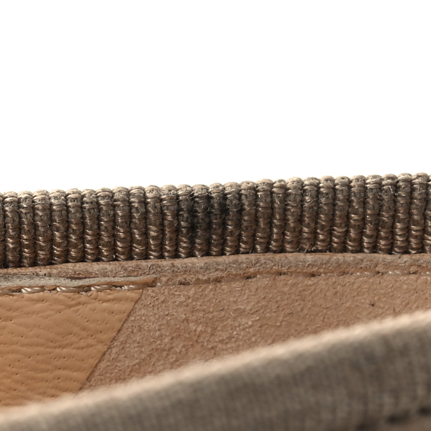 Suede Calfskin Quilted Cap Toe CC Ballerina Flats 36.5 Dark Beige