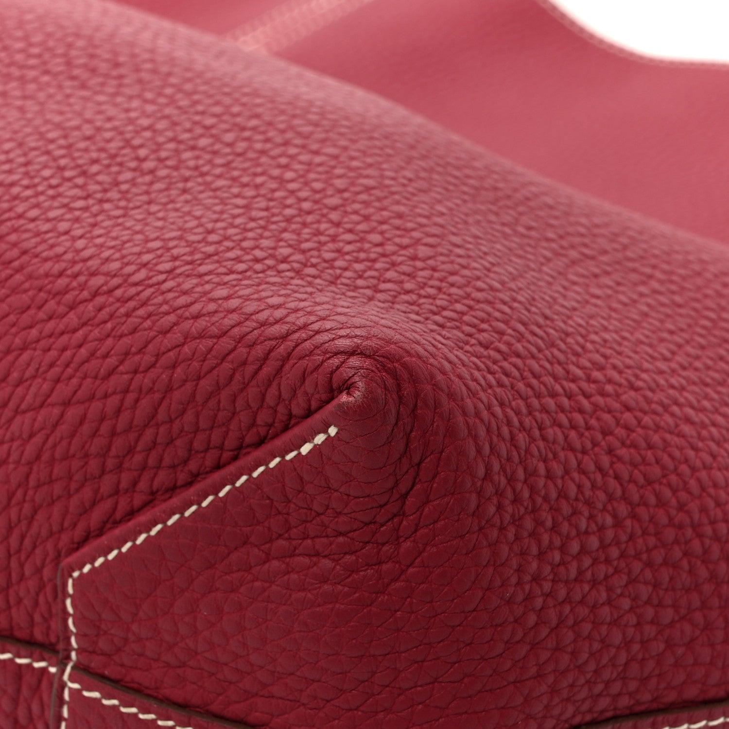Taurillon Clemence Double Sens 36 Reversible Tote Rubis Bougainvillea