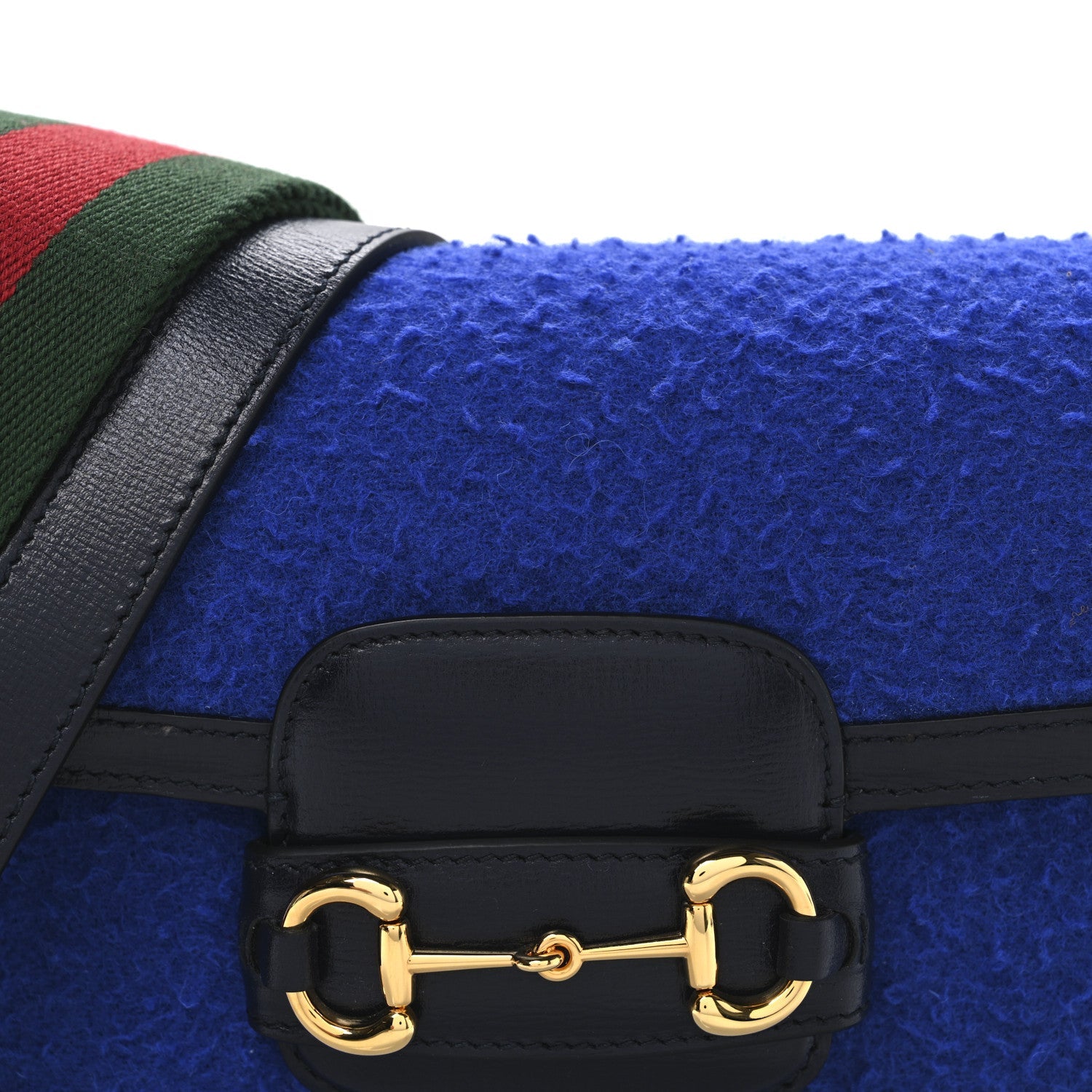 Casy Wool Azalea Calfskin Mini Horsebit 1955 Shoulder Bag Blue China