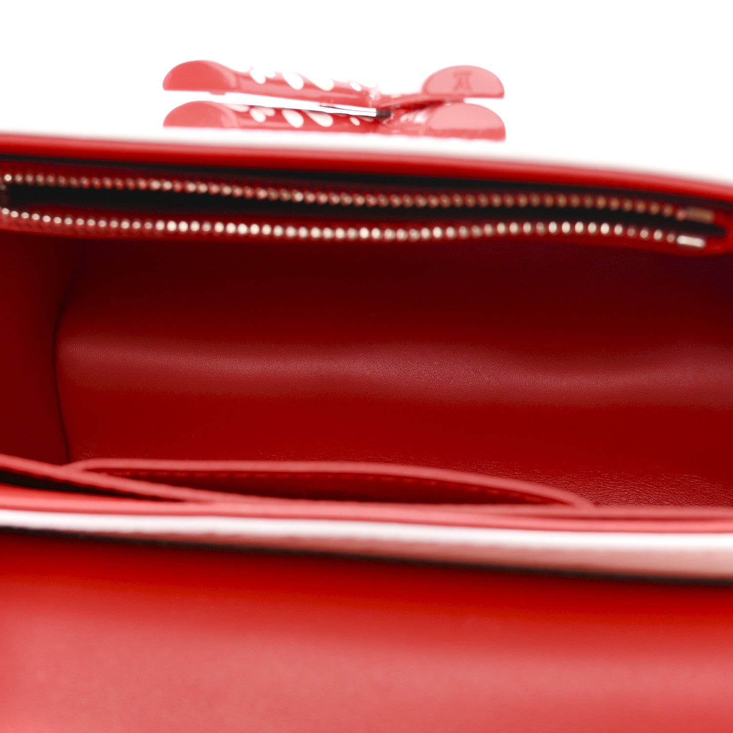 LV X YK Epi Infinity Dots Twist Shoulder Bag PM White Red