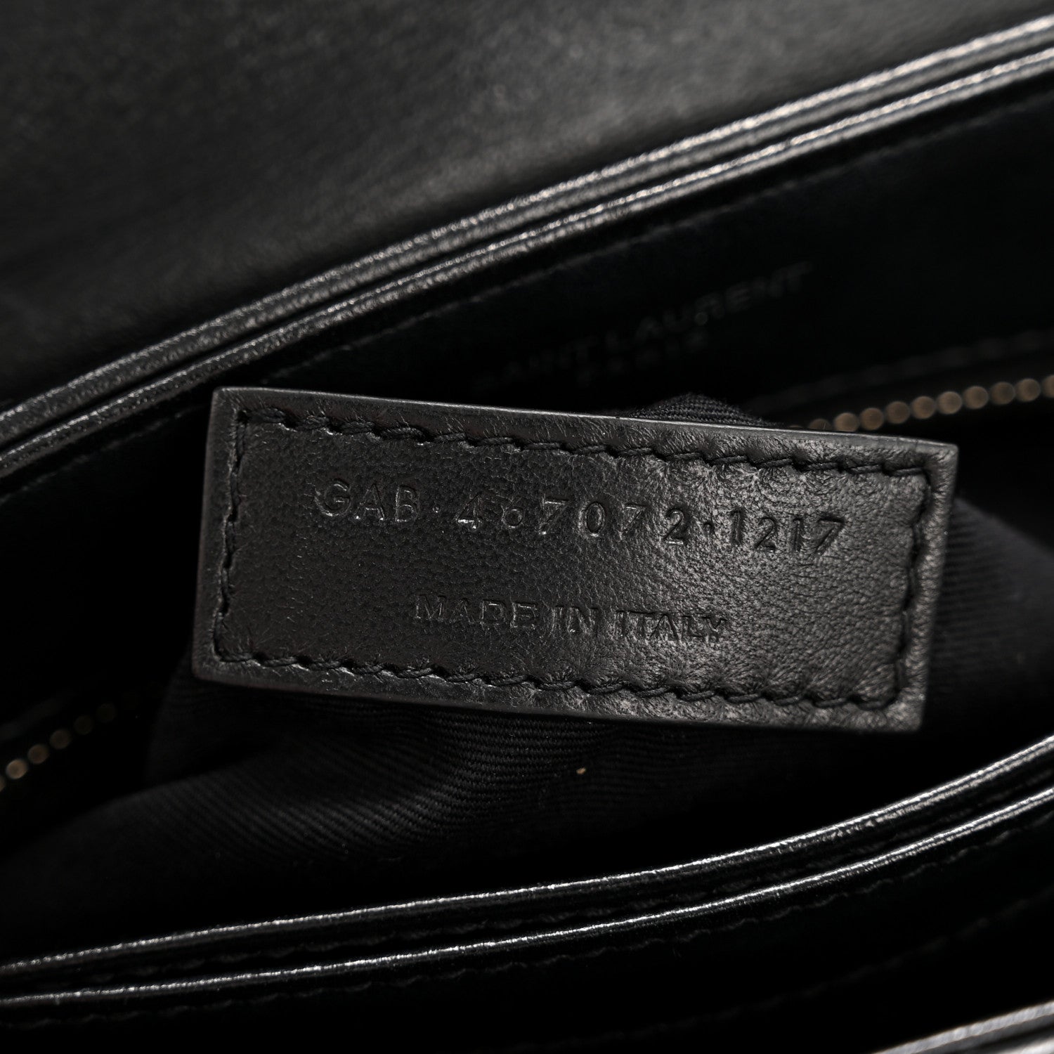 Calfskin Y Quilted Monogram Toy Loulou Crossbody Bag Black