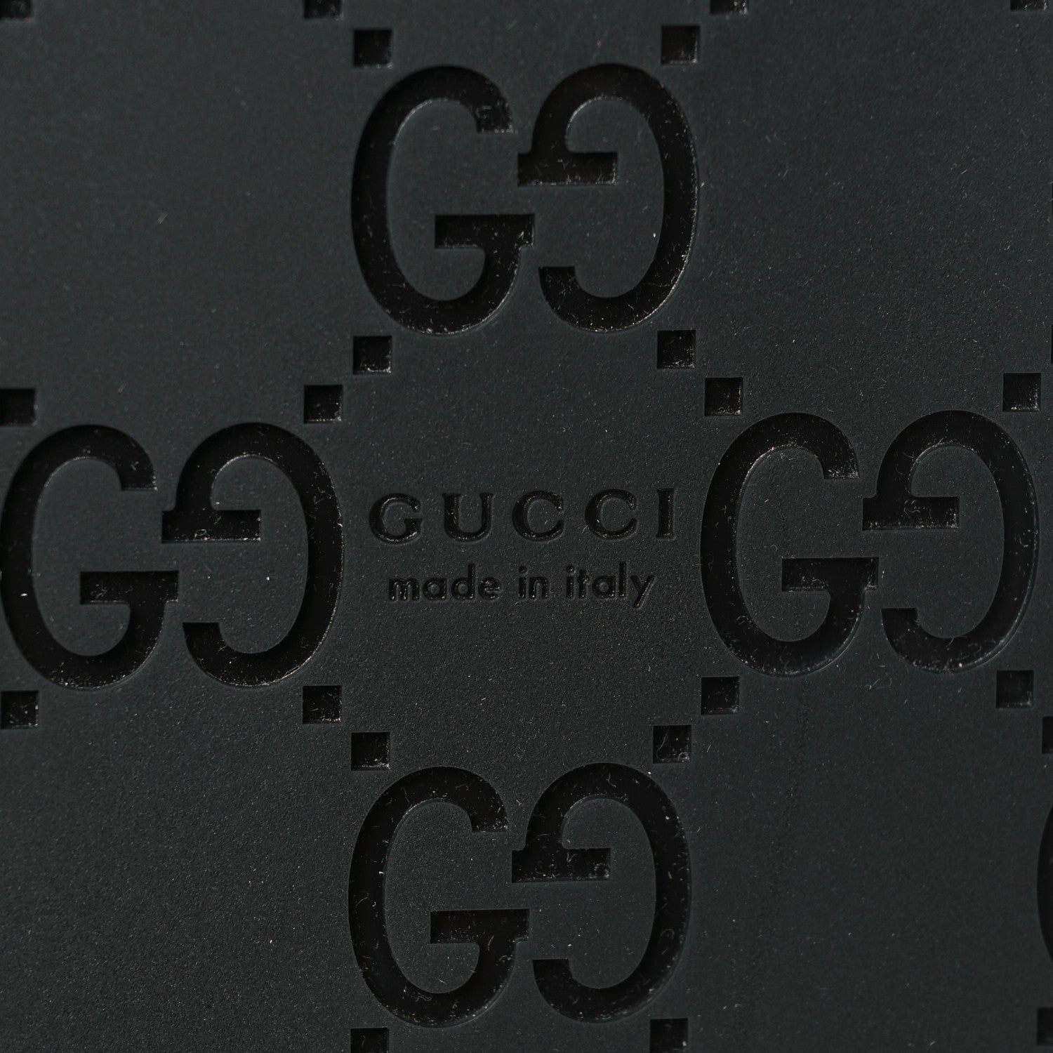Guccissima GG Embossed Womens Sandals 36.5 Black