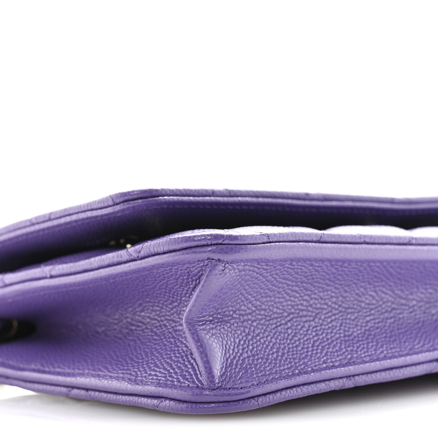 Caviar Quilted Wallet On Chain WOC Purple
