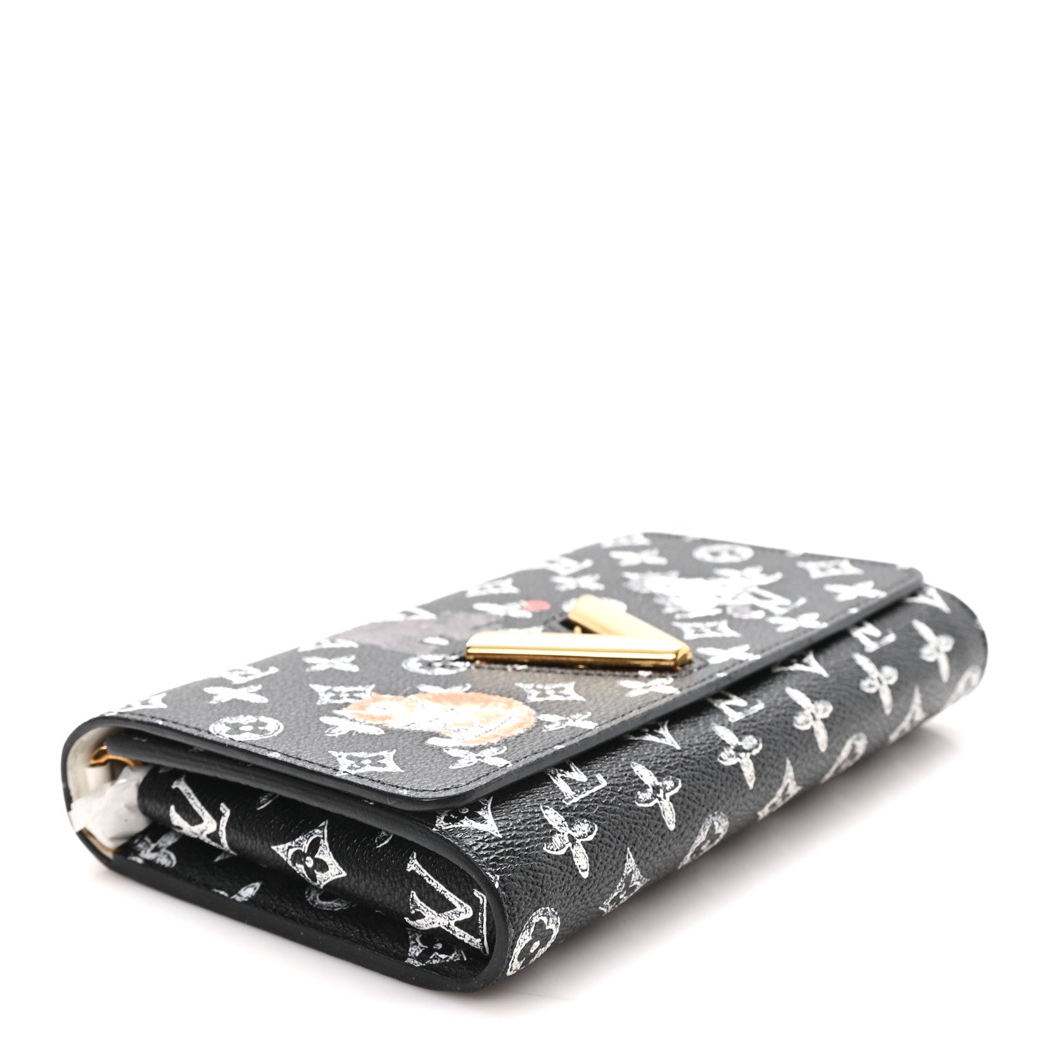 Catogram Twist Chain Wallet Black