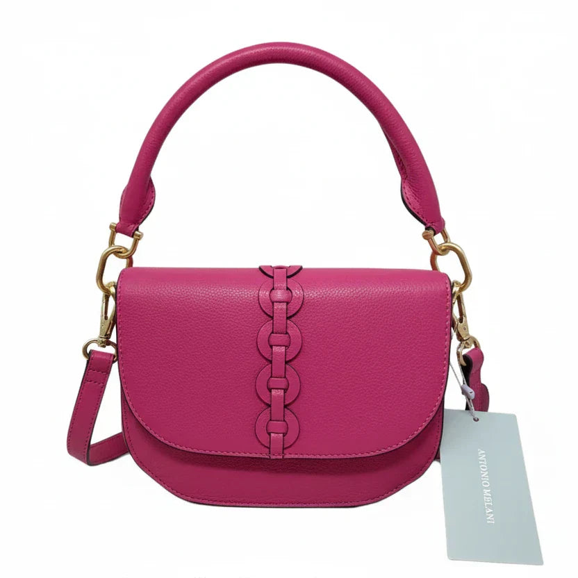 Rosie Leather Crossbody In Bright Pink By Antonio Melani, Size: Medium