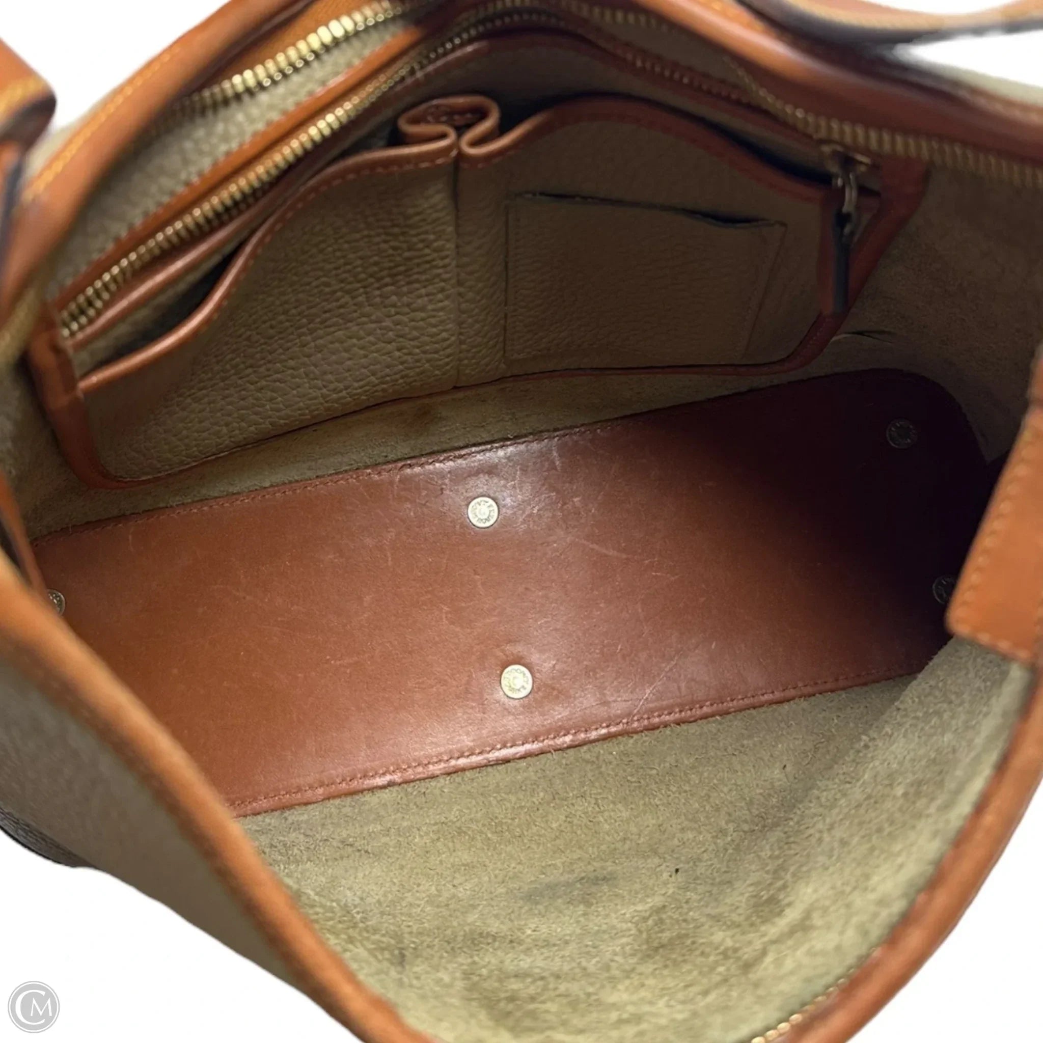 AS IS Vintage Pebbled Leather Shoulder Handbag Designer By Dooney And Bourke, Size: Medium