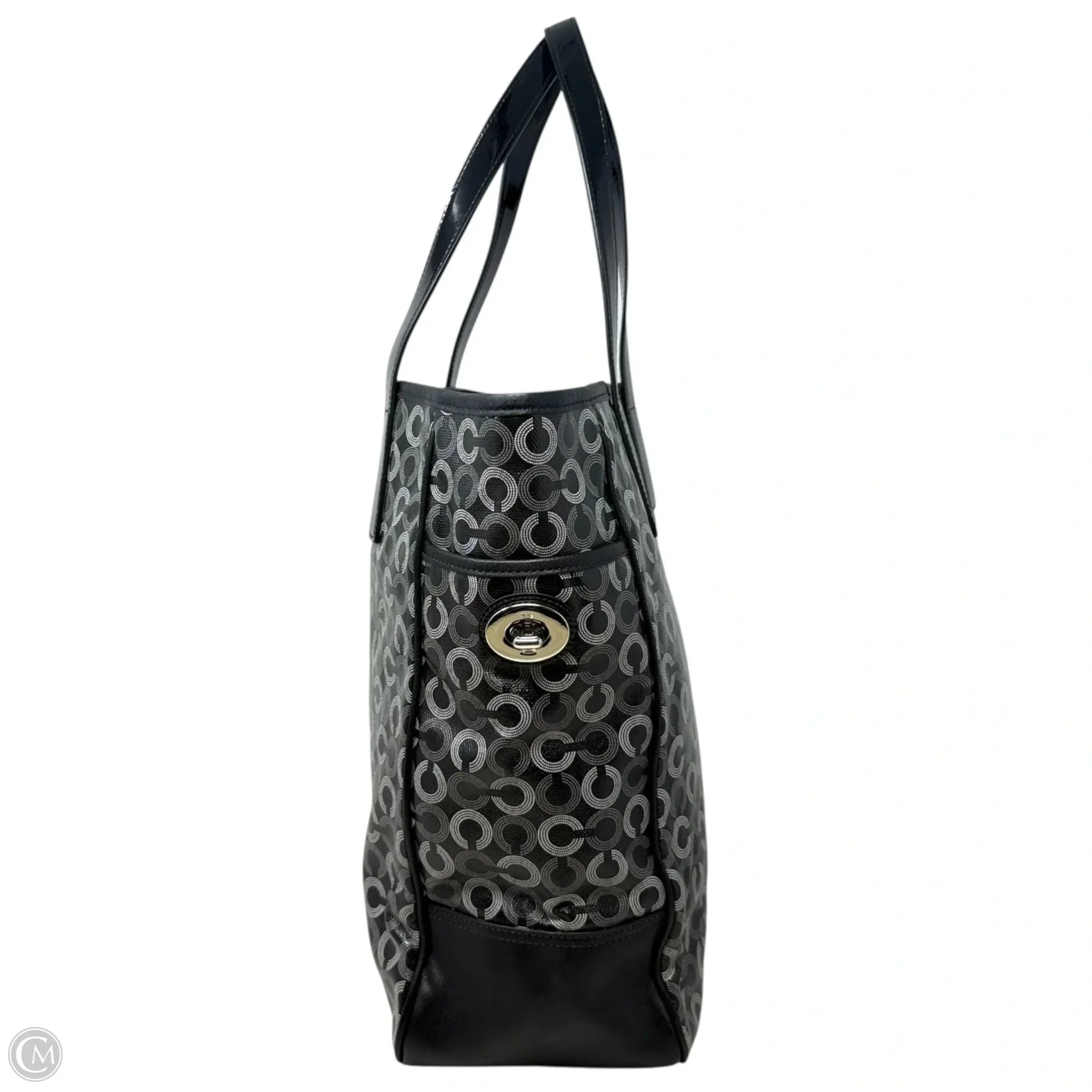 Vintage Waverly Op Art Tote Designer By Coach, Size: Medium