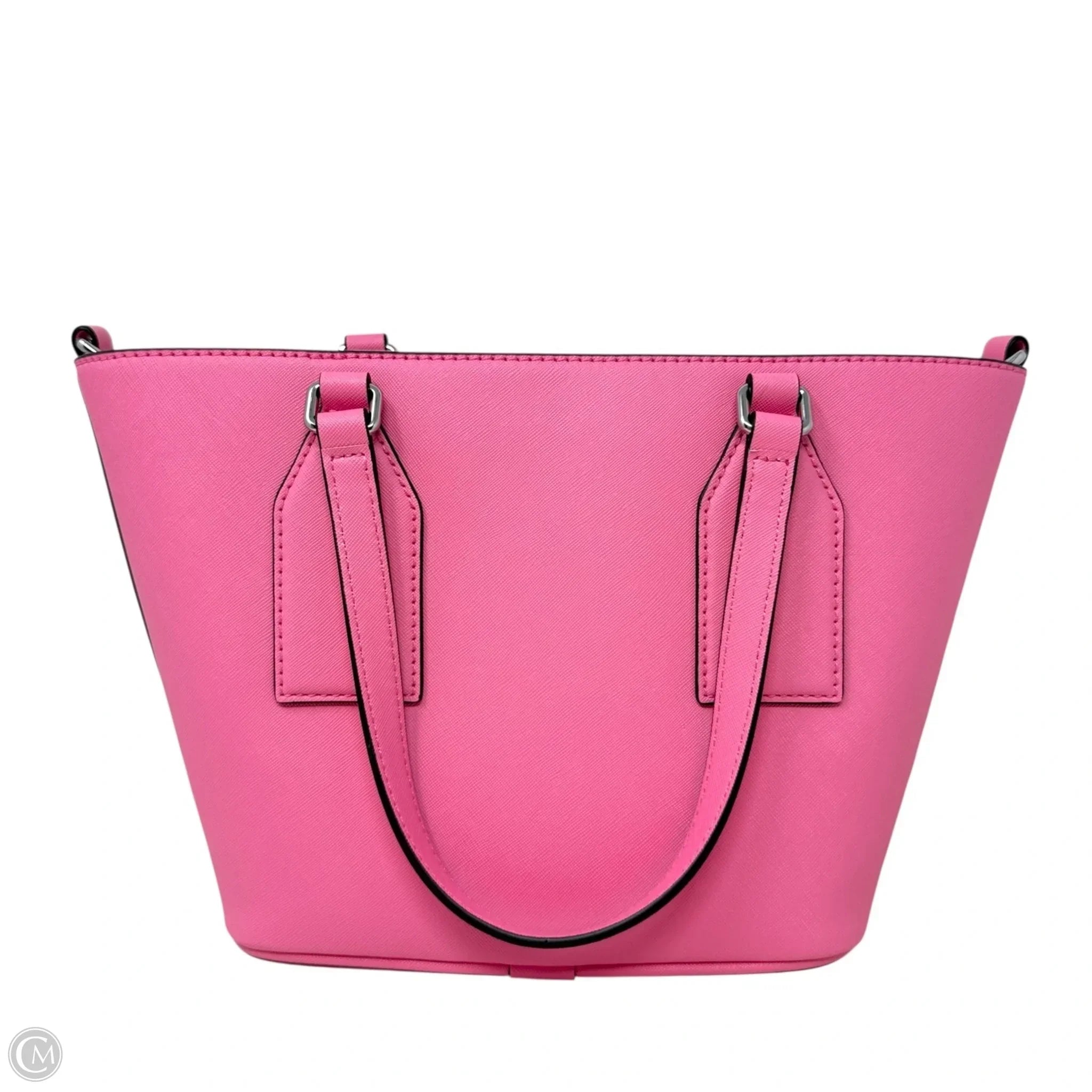 The Small Saffiano Leather Tote Bag In Candy Pink Luxury Designer By Marc Jacobs, Size: Small