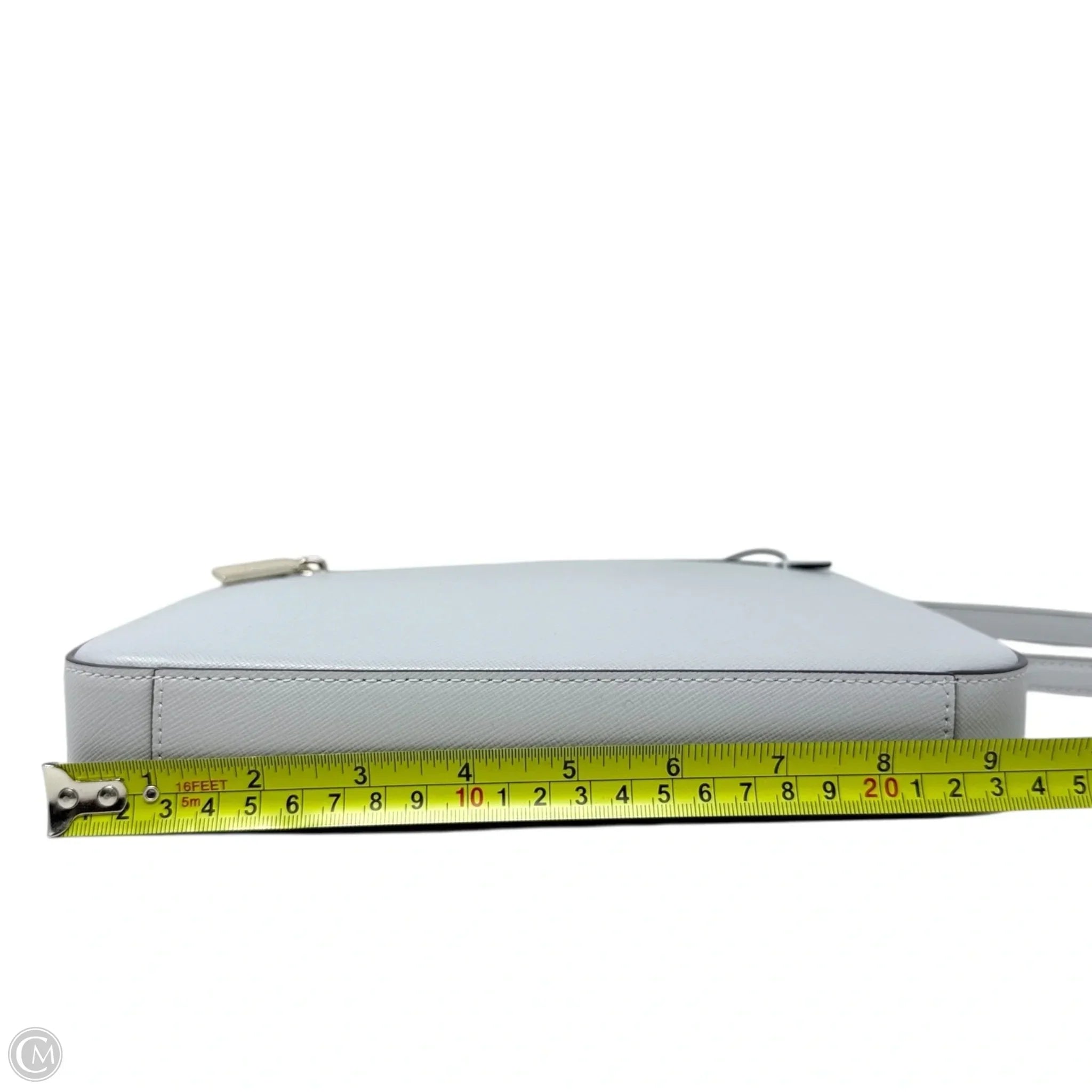 Sadie North South Crossbody In Platinum Saffiano Leather Designer By Kate Spade, Size: Small
