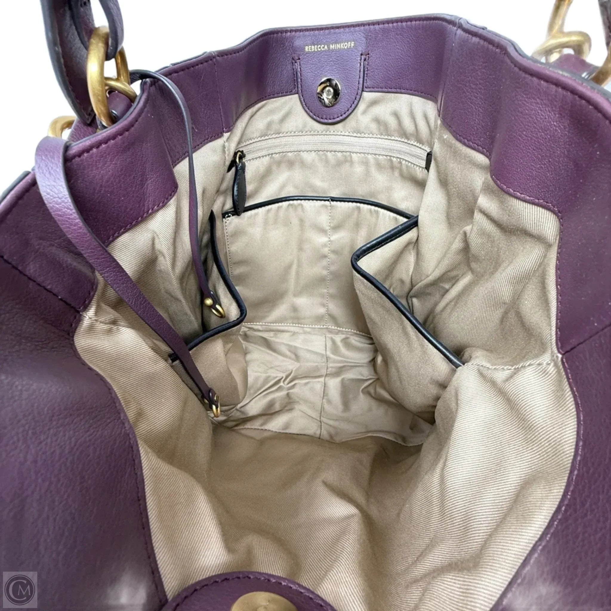 M.A.B. Leather Hobo In Malbec Designer By Rebecca Minkoff, Size: Medium