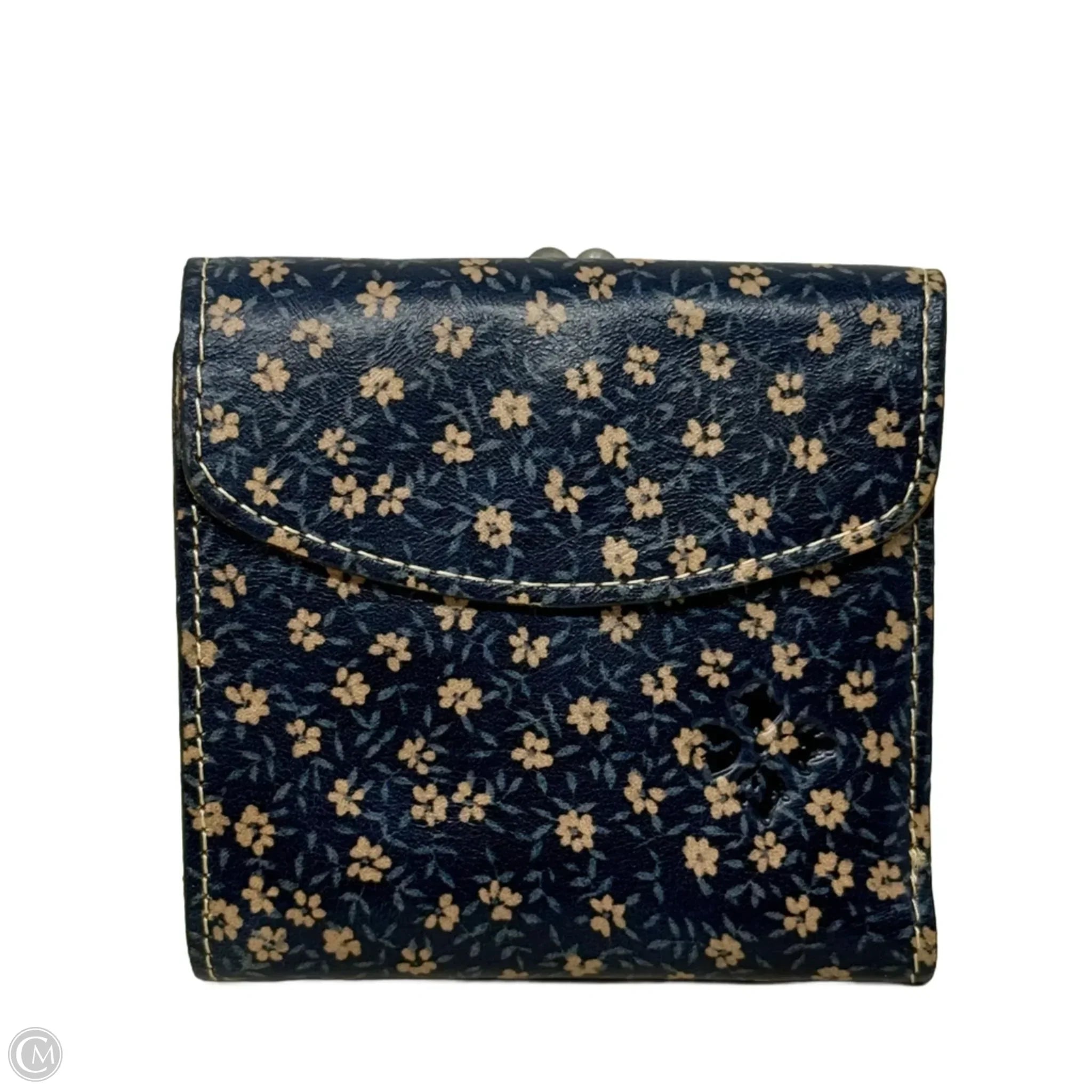 Reiti Wallet In Denim Daisies Designer By Patricia Nash, Size: Small