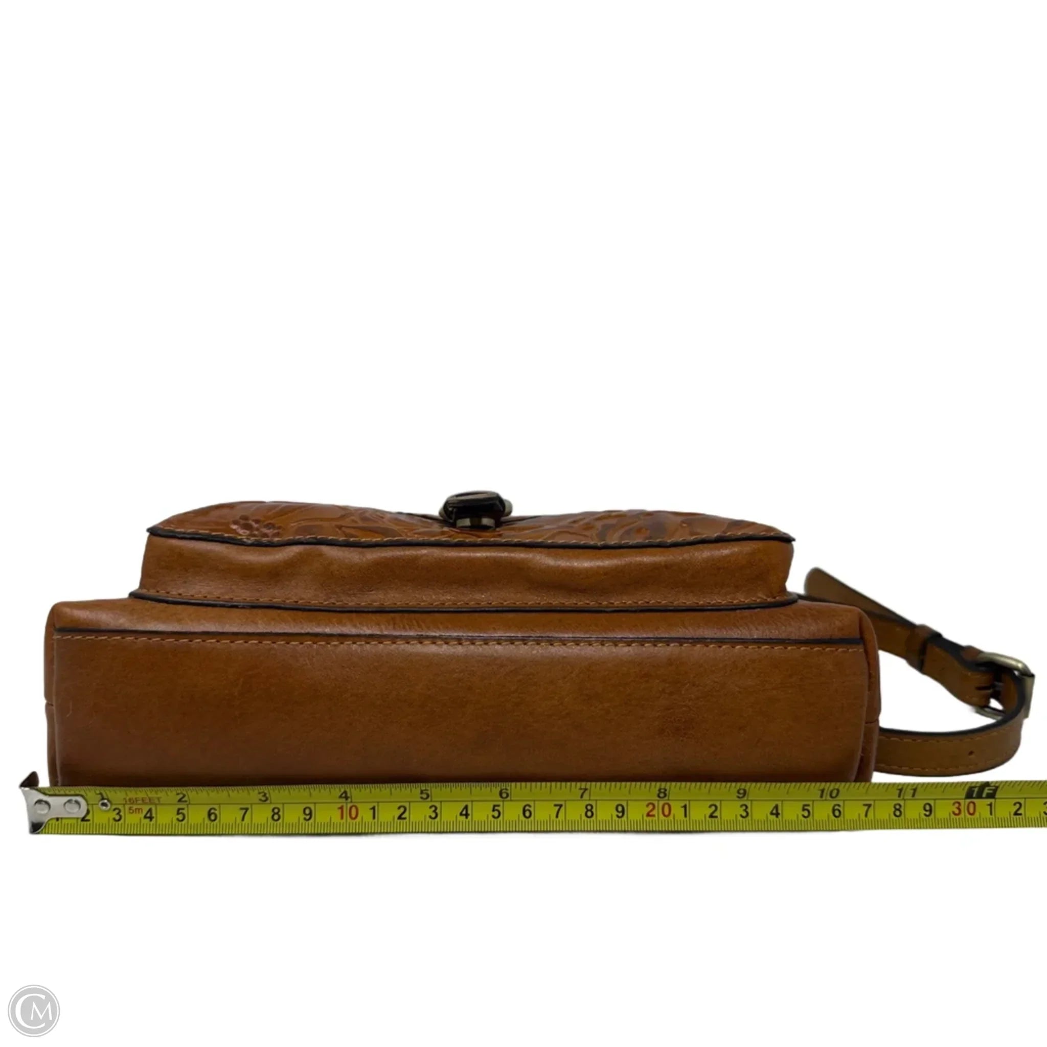 Avellino Tooled Leather Crossbody In Florence Designer By Patricia Nash, Size: Medium
