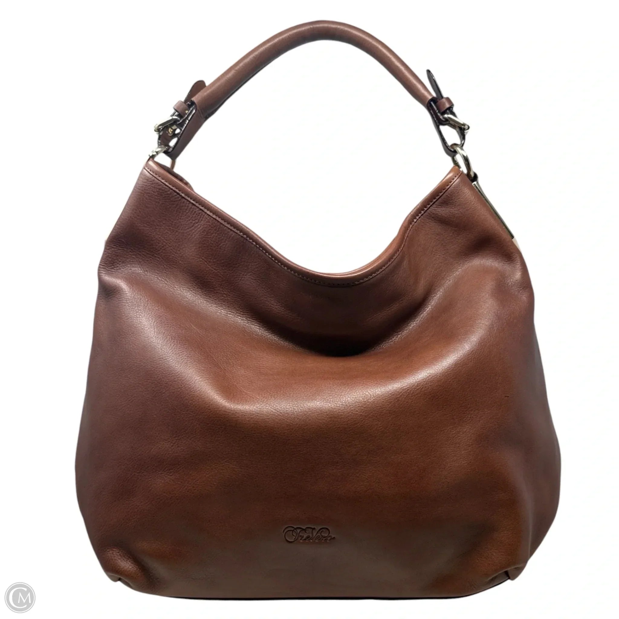 Italian Leather Hobo Bag By Tre Varo, Size: Medium