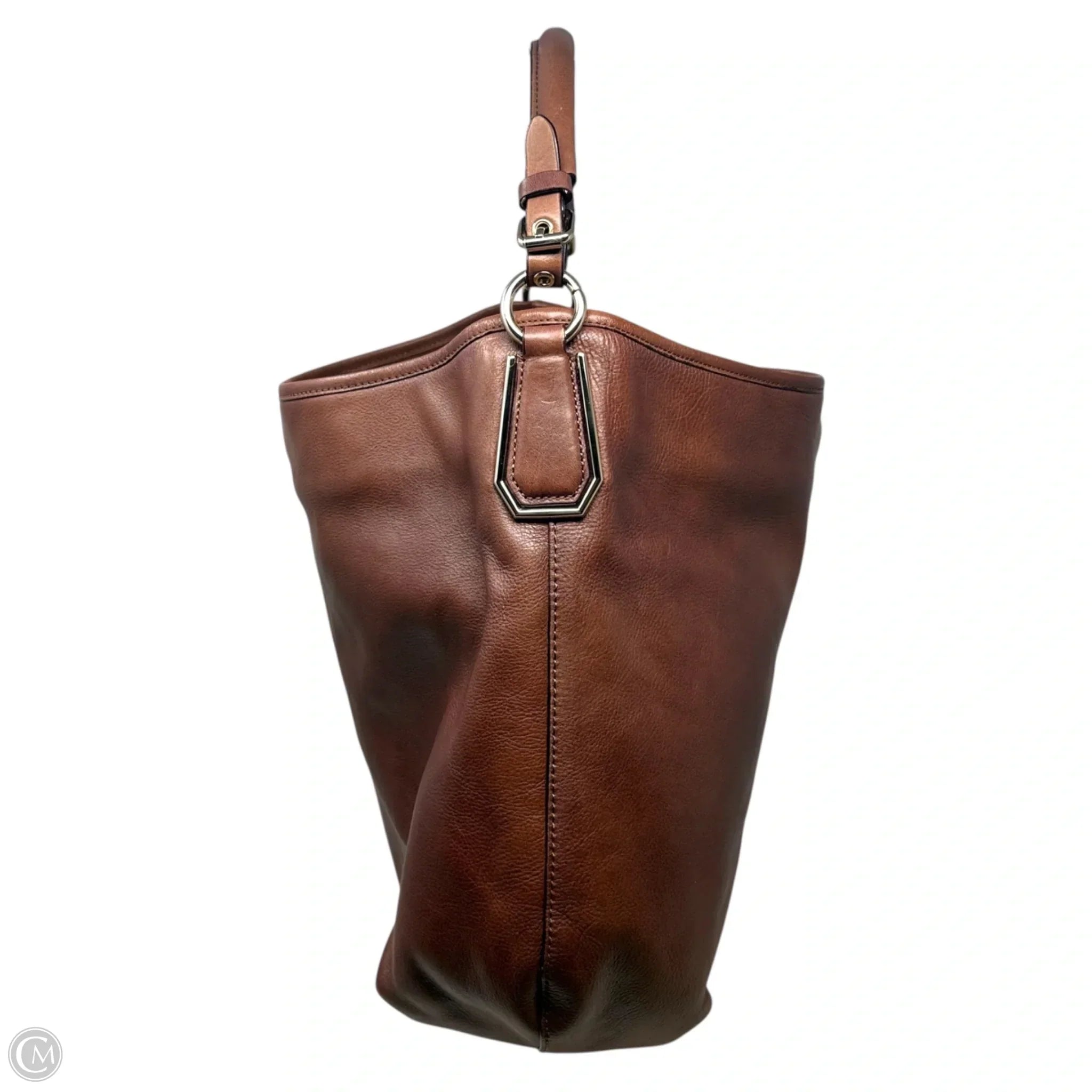 Italian Leather Hobo Bag By Tre Varo, Size: Medium
