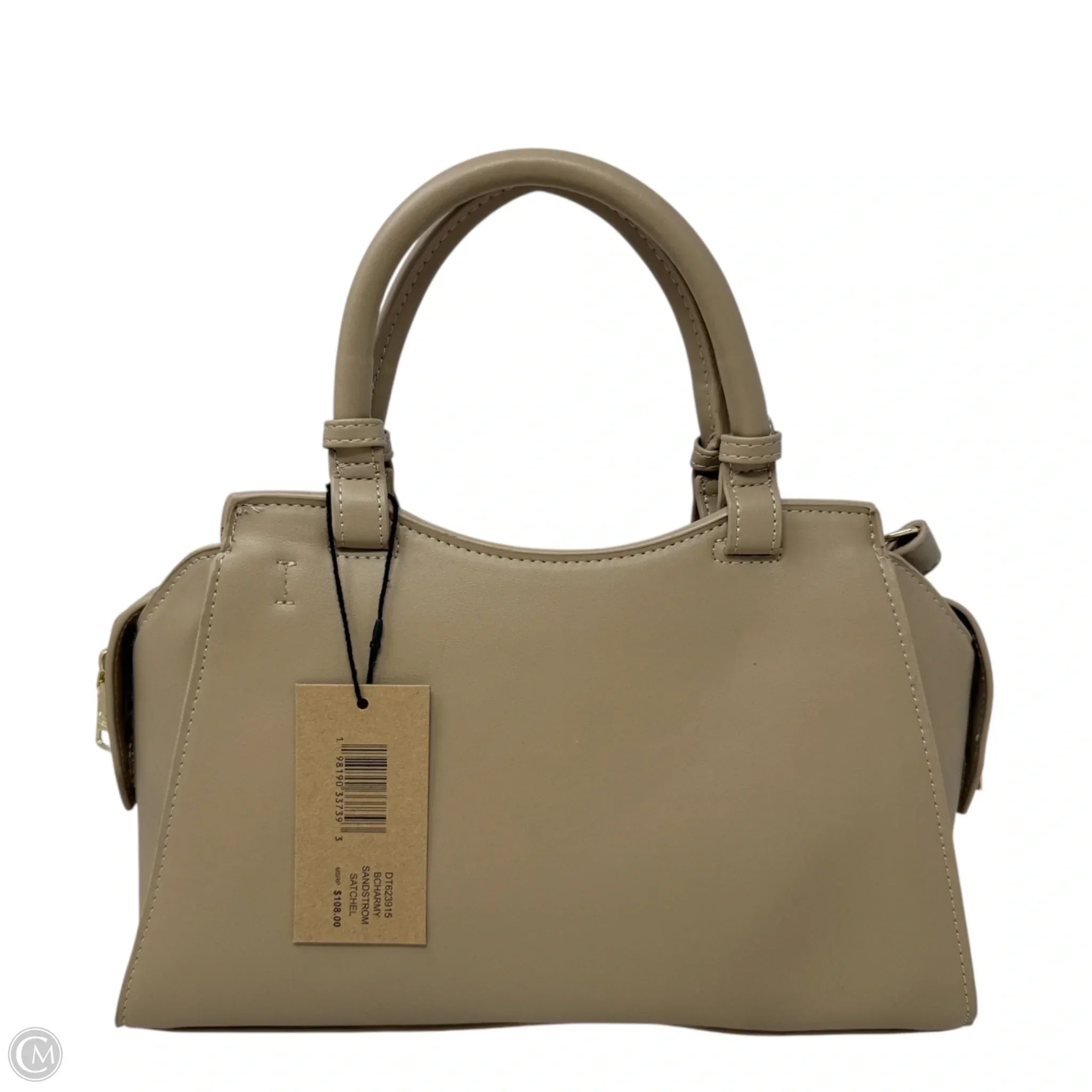 BCharmy Satchel In sandstorm By Steve Madden, Size: Medium