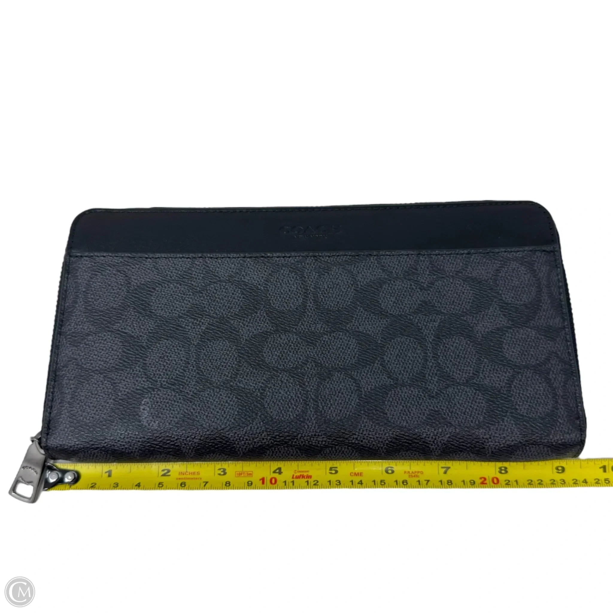 Men's Document Wallet In Signature Canvas Designer By Coach, Size: Large
