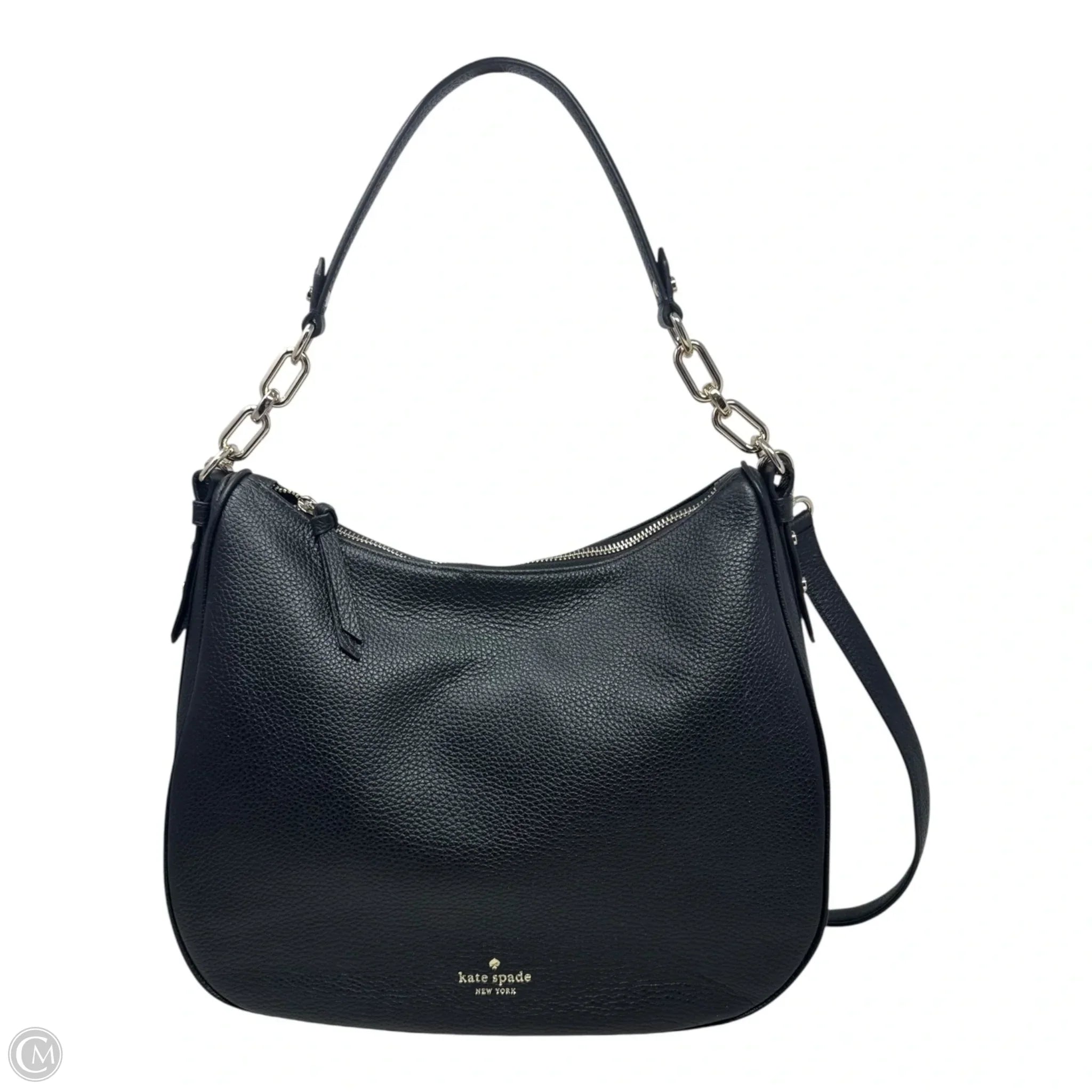 Mulberry Street Vivian Leather Hobo Bag Designer By Kate Spade, Size: Medium
