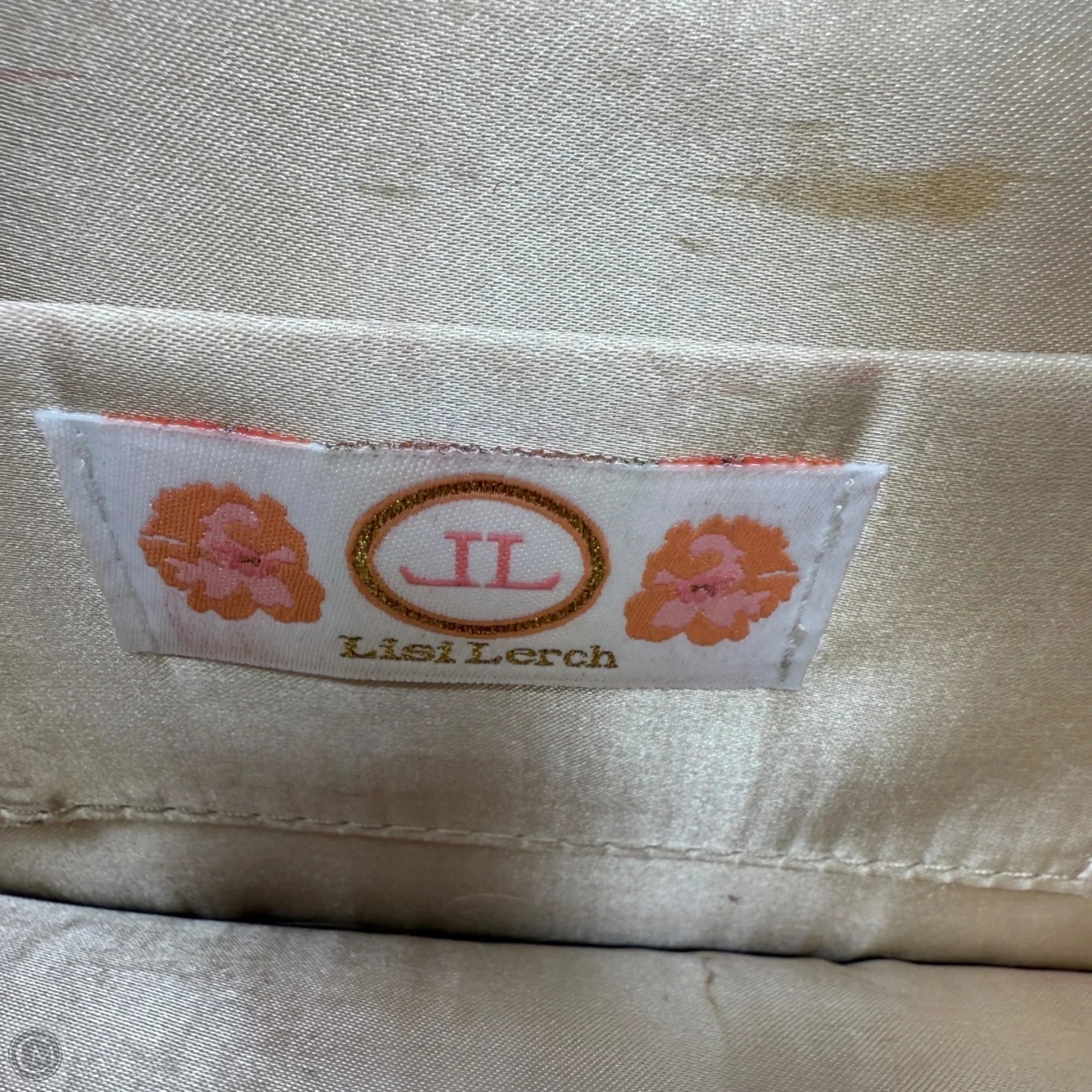 Ruby Straw Gold Bee Clutch By Lisi Lerch, Size: Small