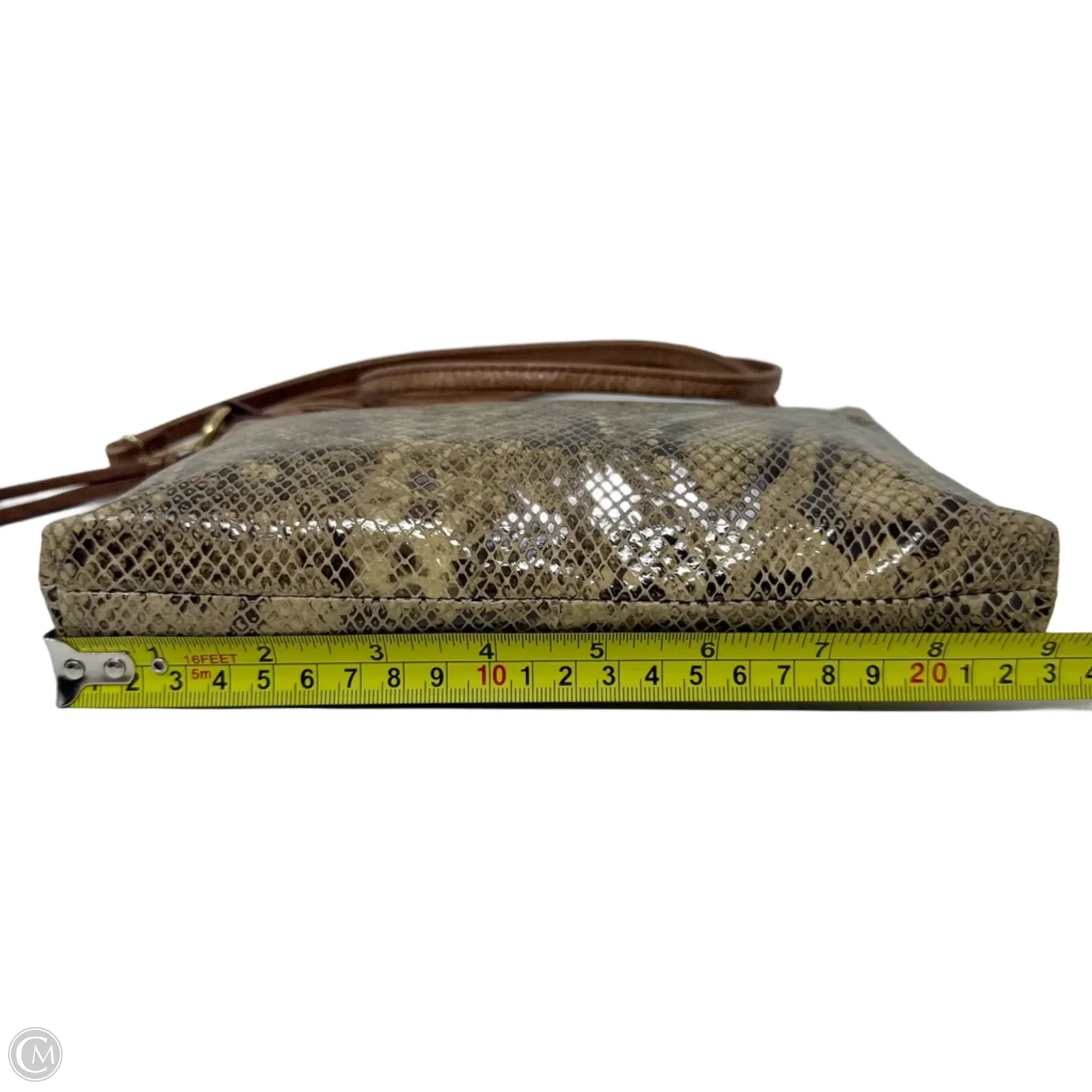 Darby Leather Crossbody In Golden Snake By Hobo Intl, Size: Small