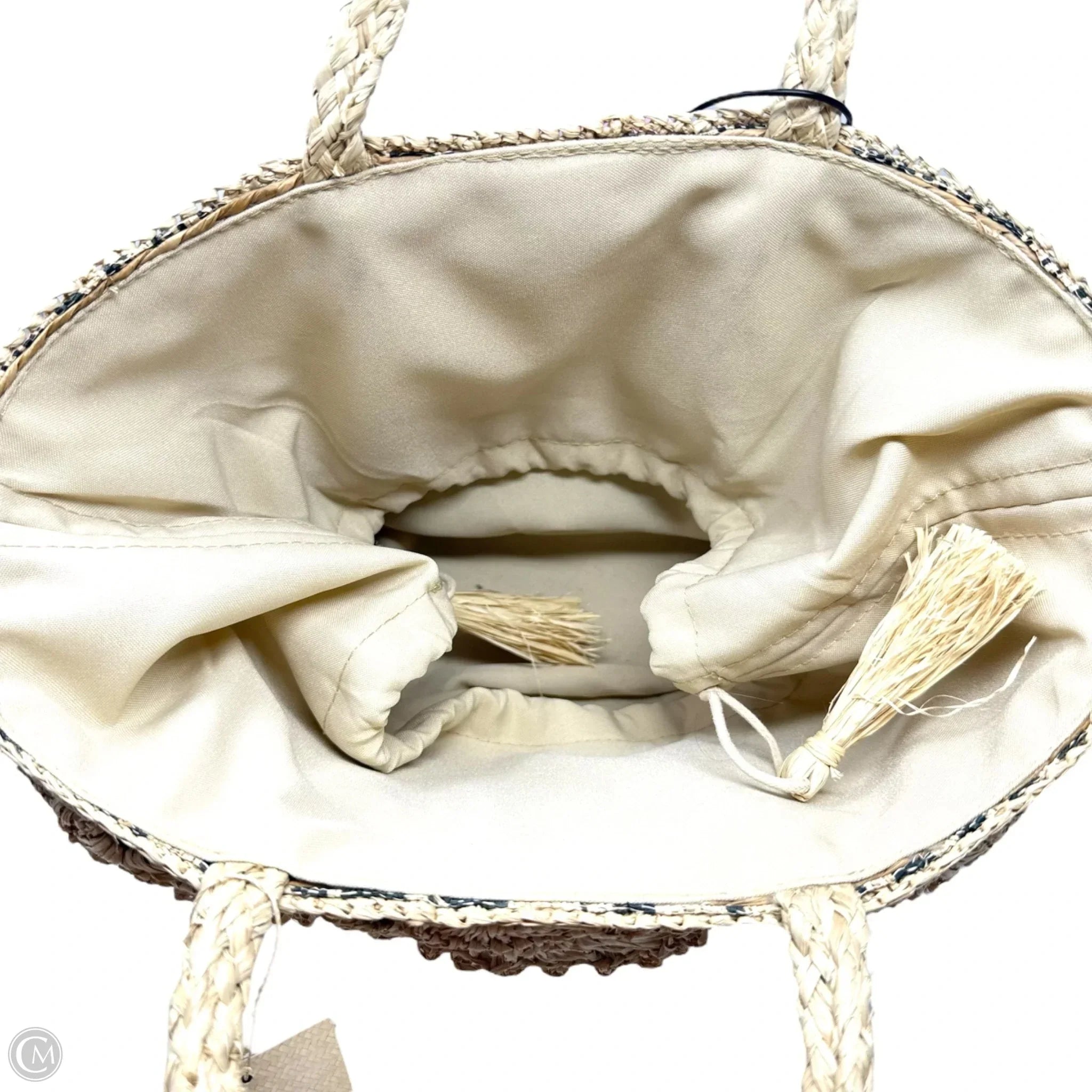 Raffia Bucket Tote By Tropika By Kultura, Size: Small