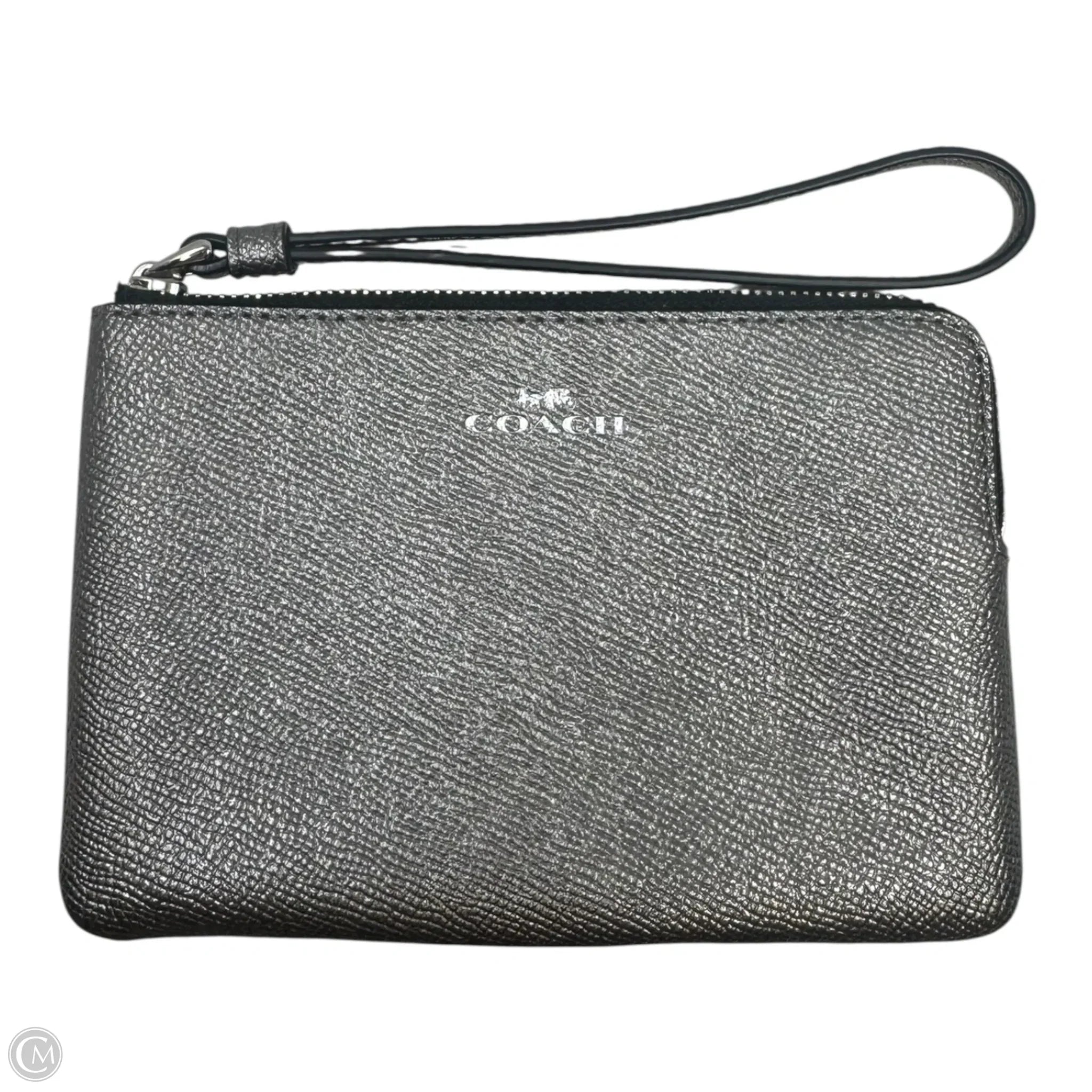 Corner Zip Wristlet Designer By Coach, Size: Small