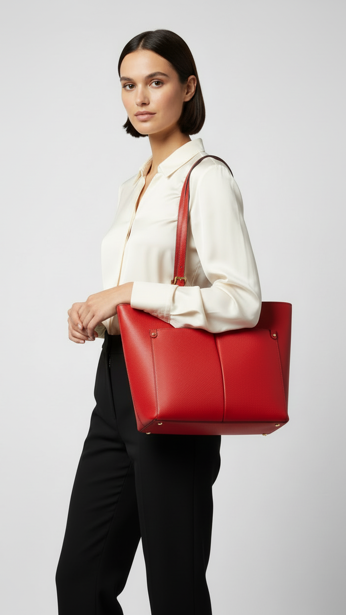 Double Pocket Tote Designer By Michael Kors, Size: Medium