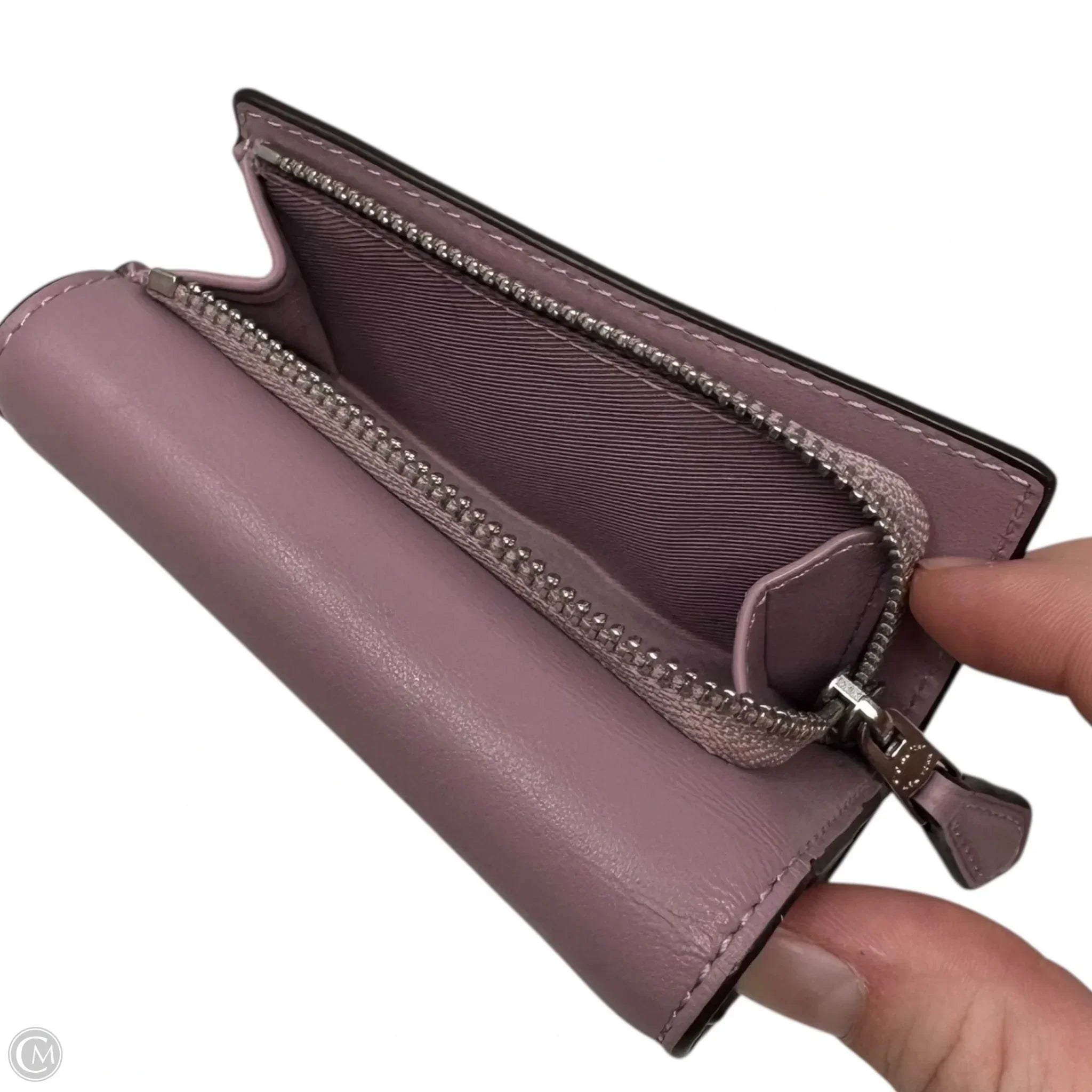 Trifold Snap Wallet Designer By Coach, Size: Small