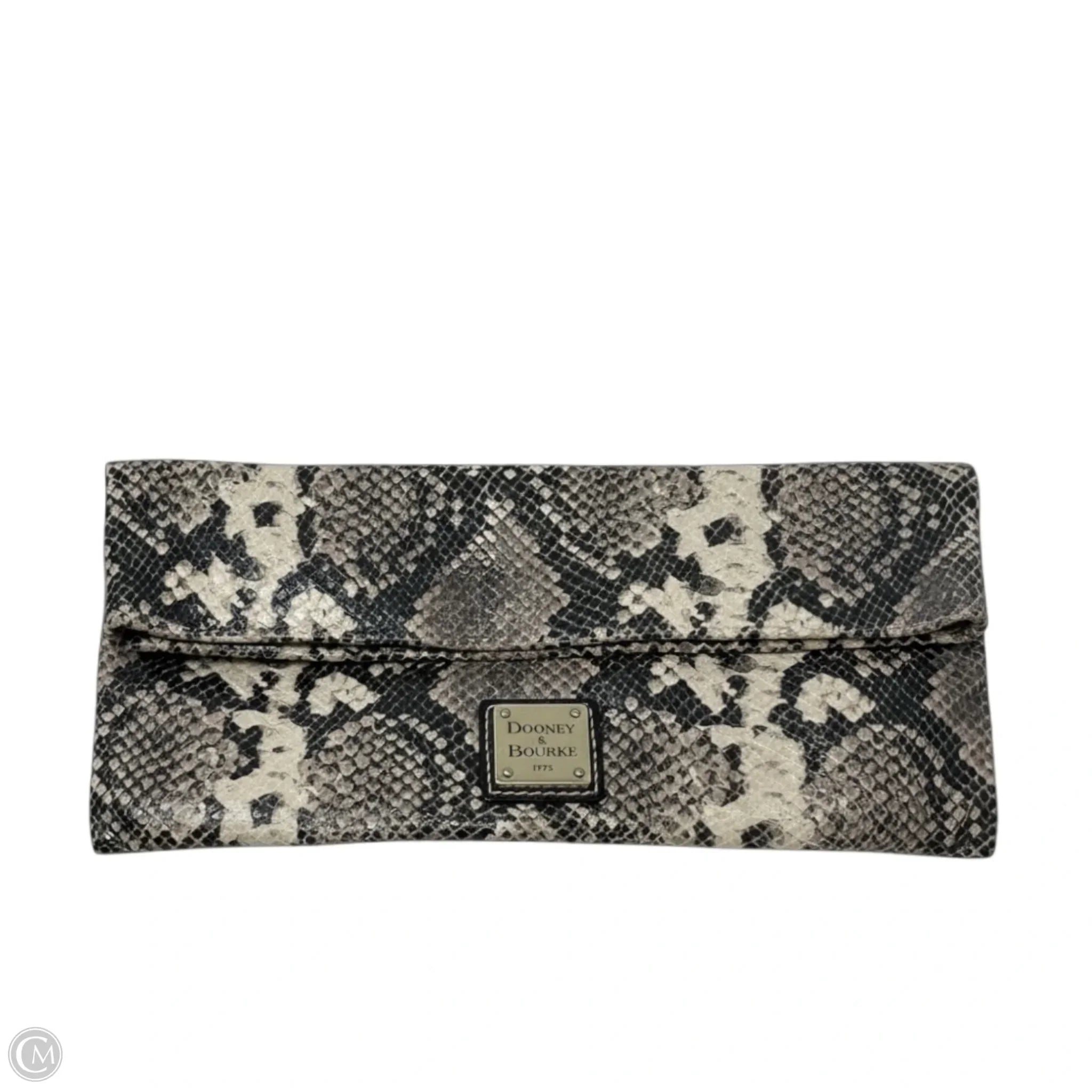 Denison Snake Clutch Designer By Dooney And Bourke, Size: Small