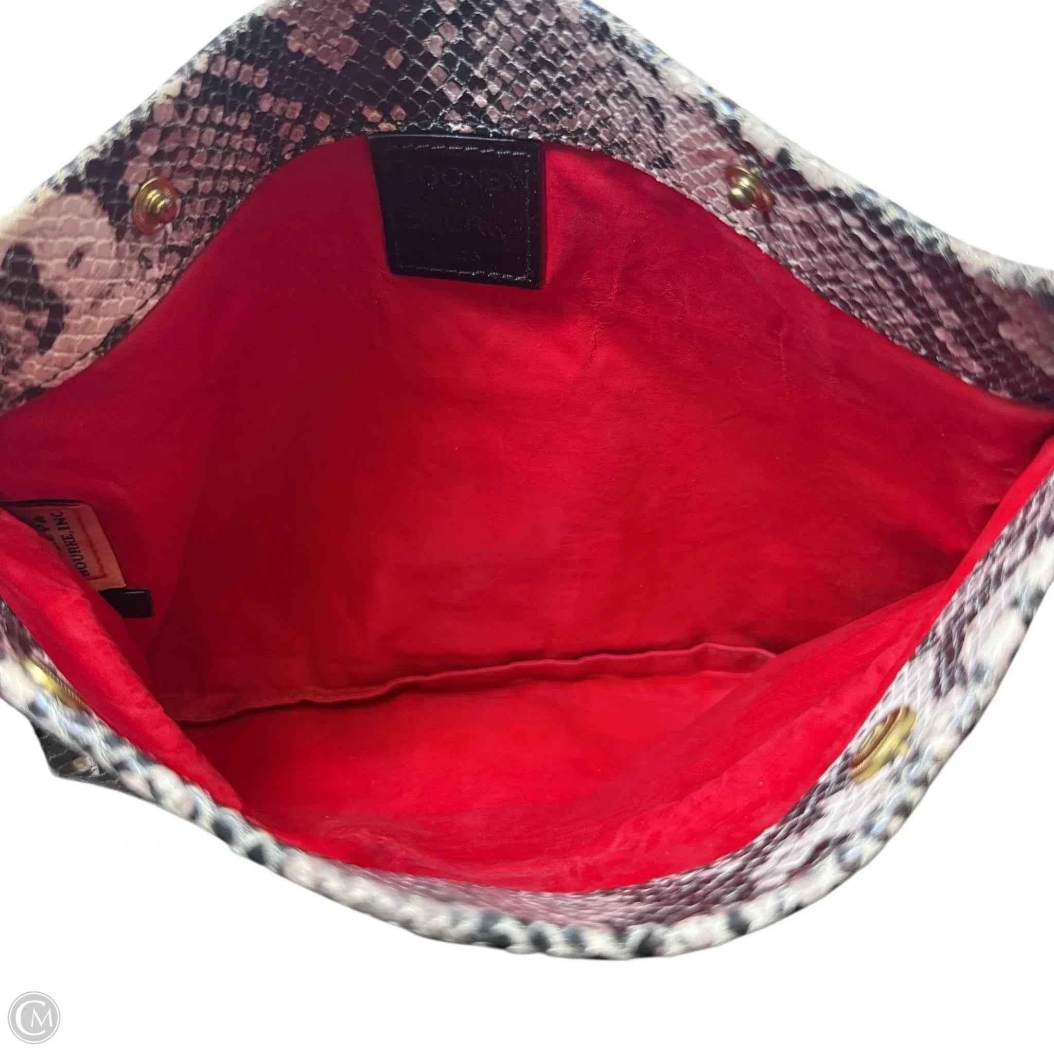 Denison Snake Clutch Designer By Dooney And Bourke, Size: Small