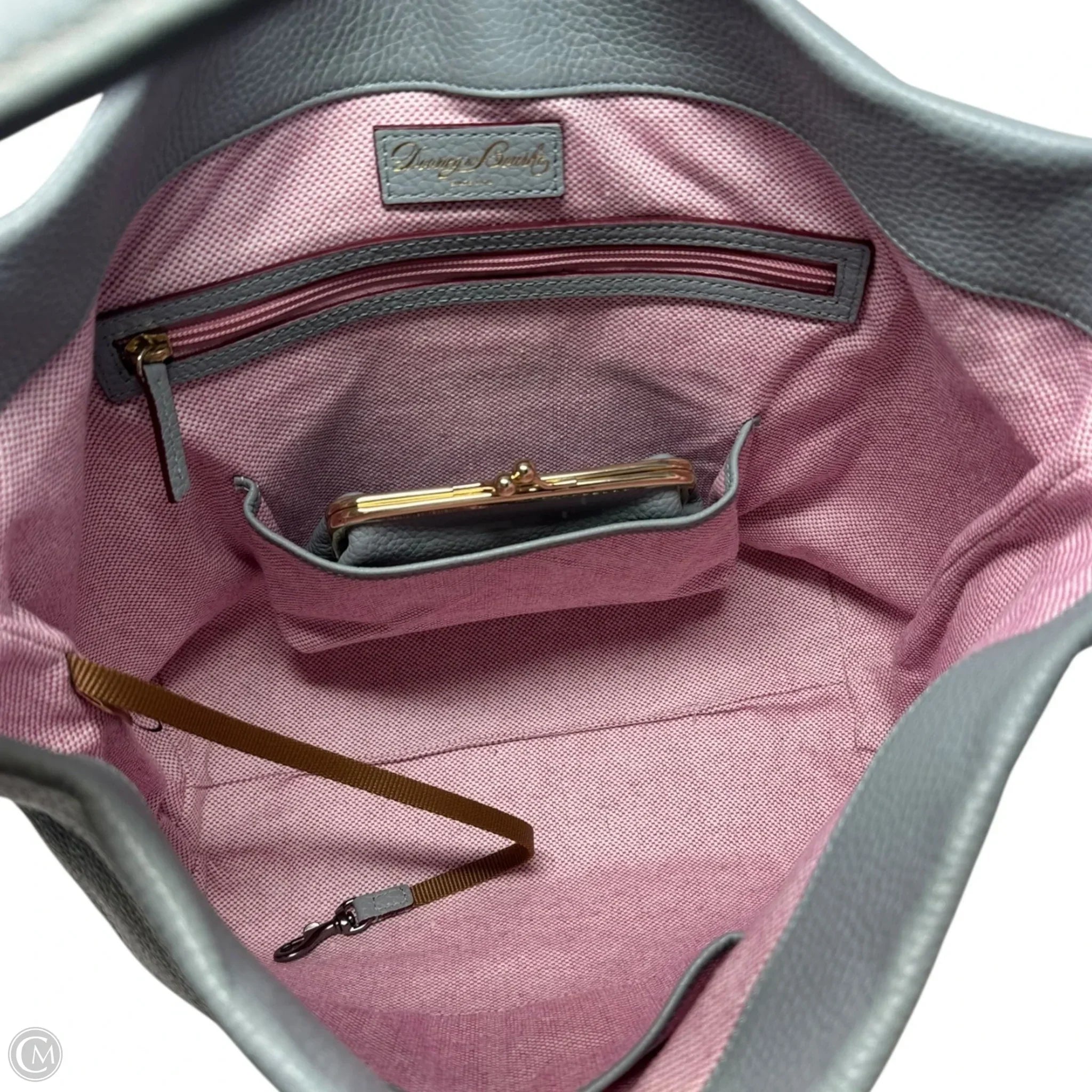 Logo Lock Hobo Handbag Designer By Dooney And Bourke, Size: Medium
