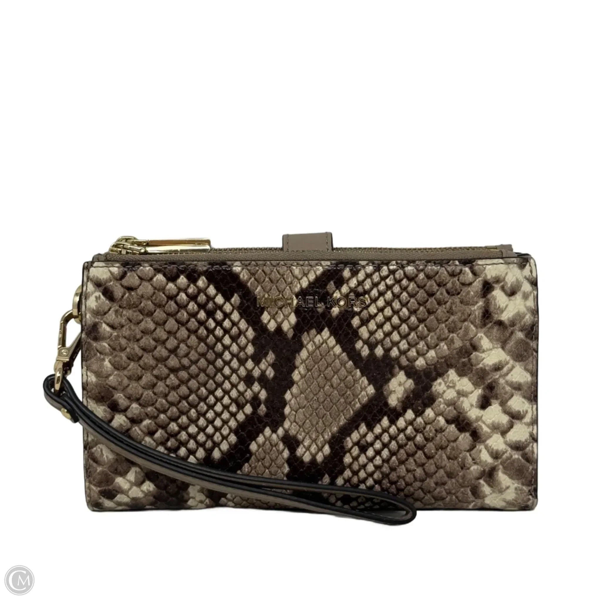 Jet Set Embossed Leather Double Zip Wristlet By Michael By Michael Kors, Size: Medium