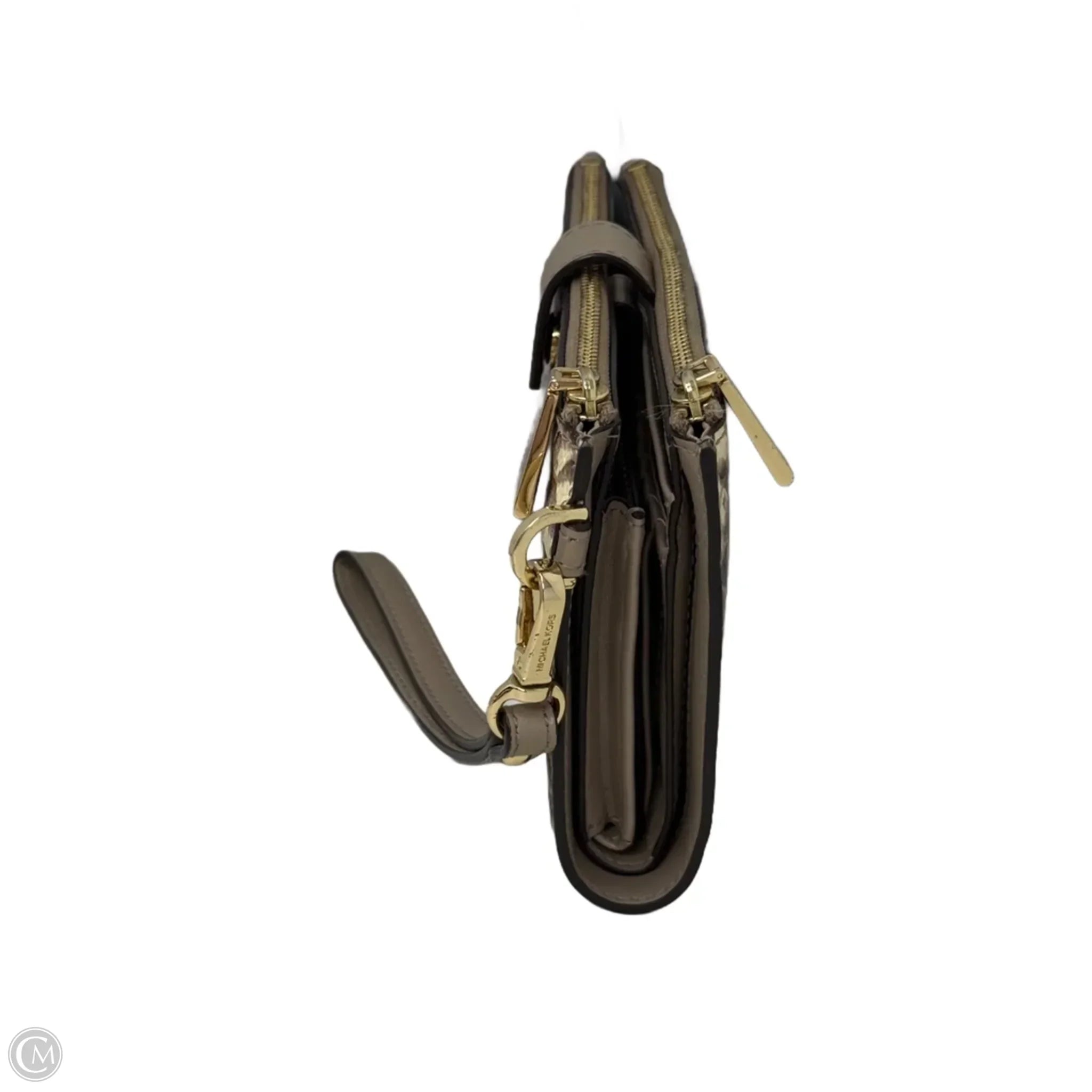 Jet Set Embossed Leather Double Zip Wristlet By Michael By Michael Kors, Size: Medium