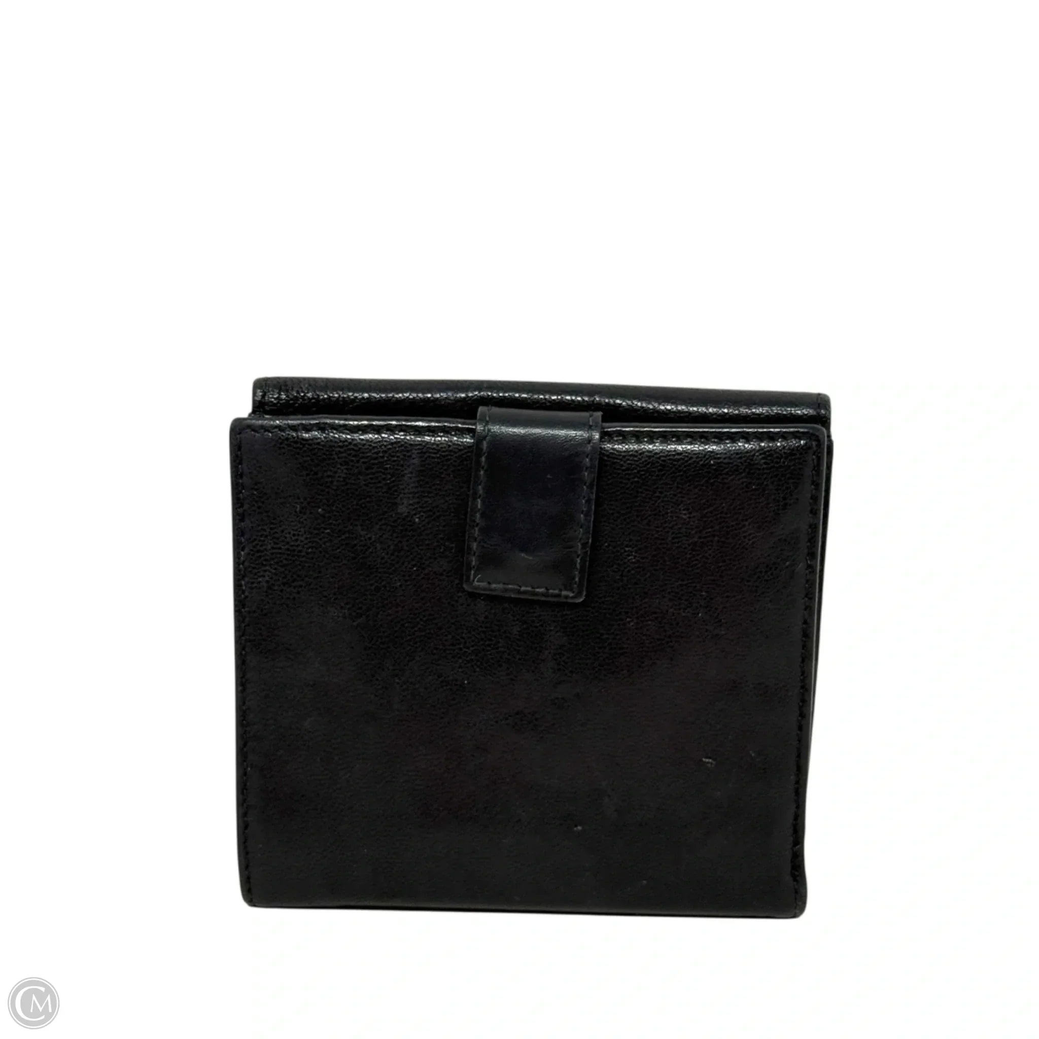 Gancini Leather Compact Wallet Luxury Designer By Ferragamo, Size: Medium